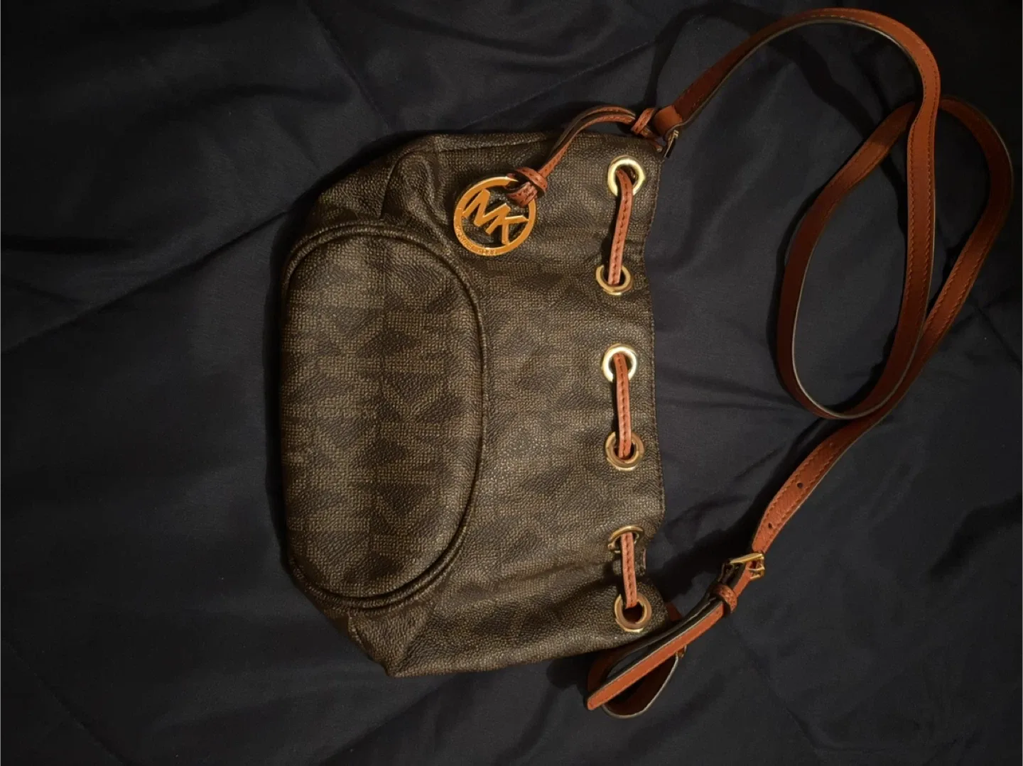 Michael Kors Brown Patterned Shoulder Bag image indicator(2)