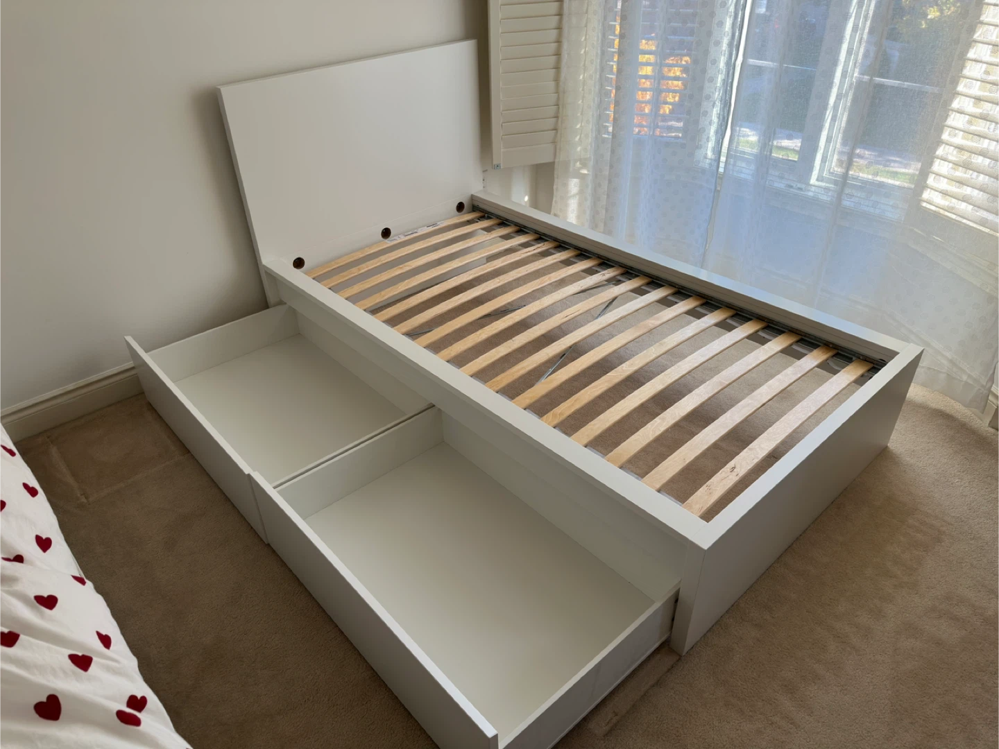 IKEA MALM White Daybed Frame with 2 Drawers - photo 3
