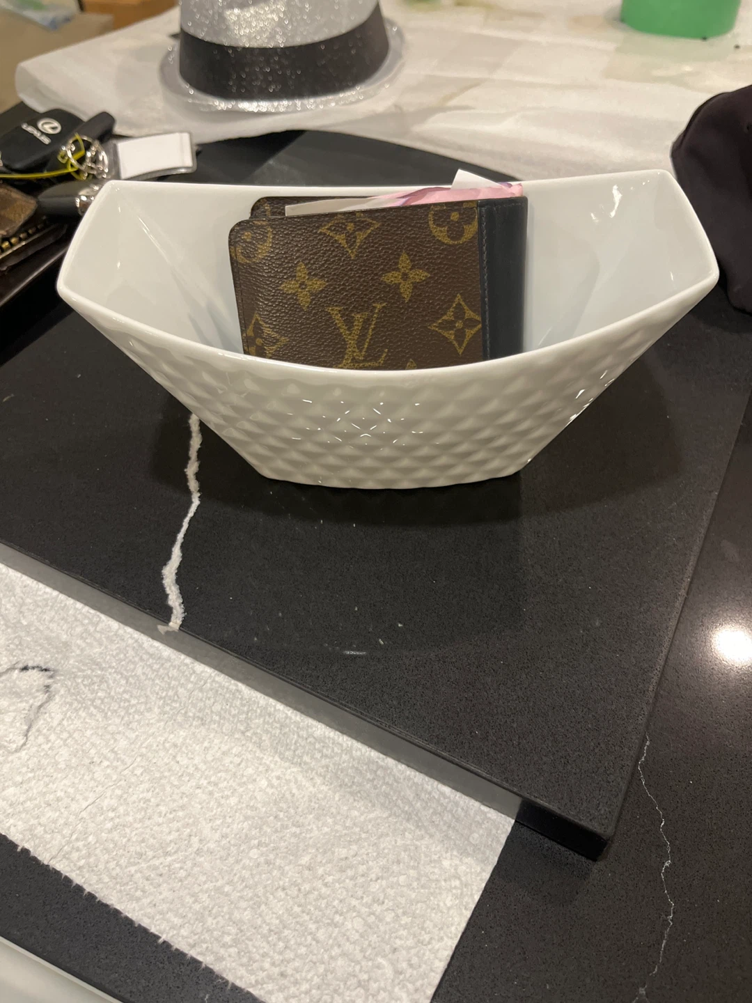 White Decorative Serving Bowl - photo 3