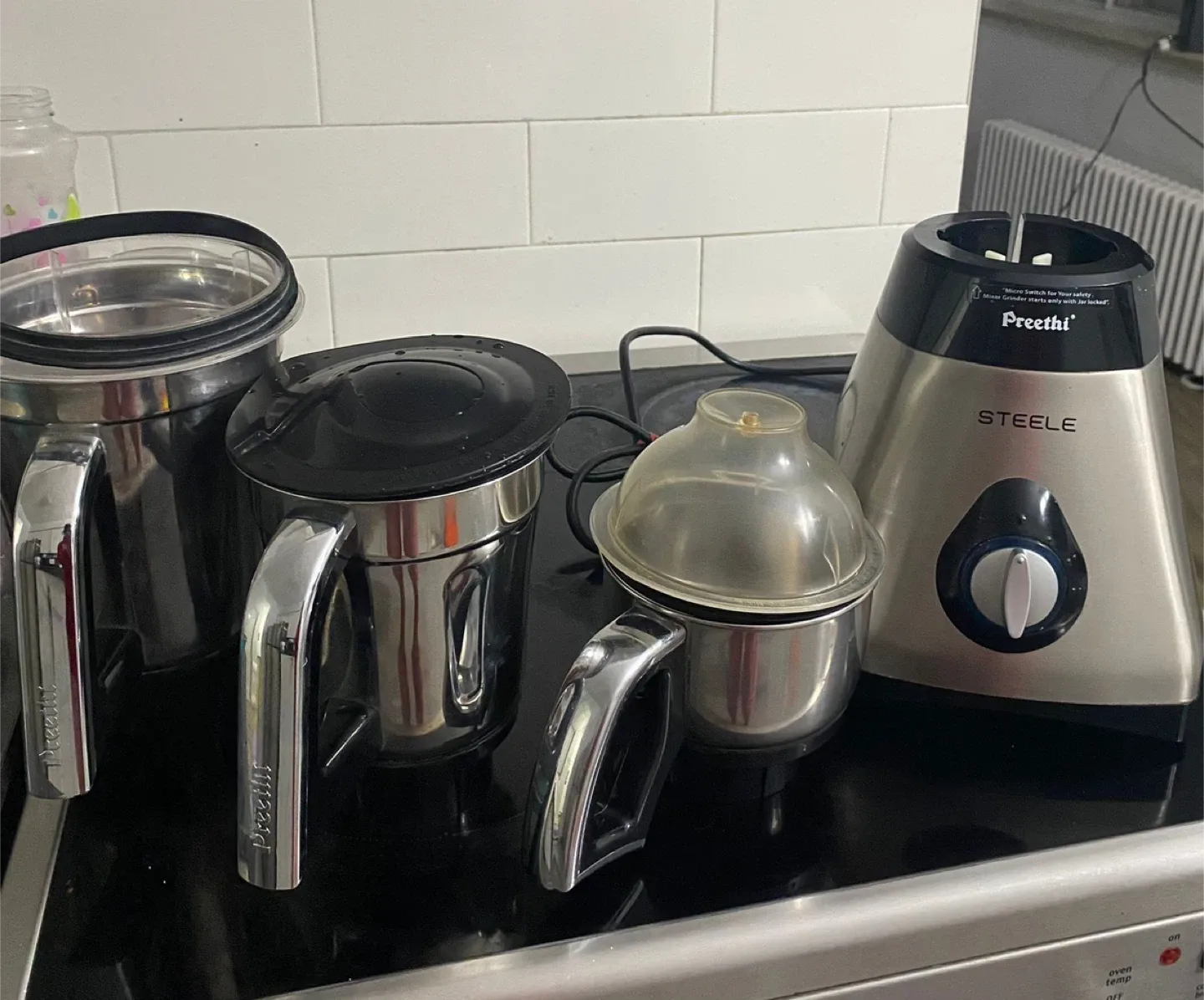 Preethi Steele Mixer Grinder with 3 Jars