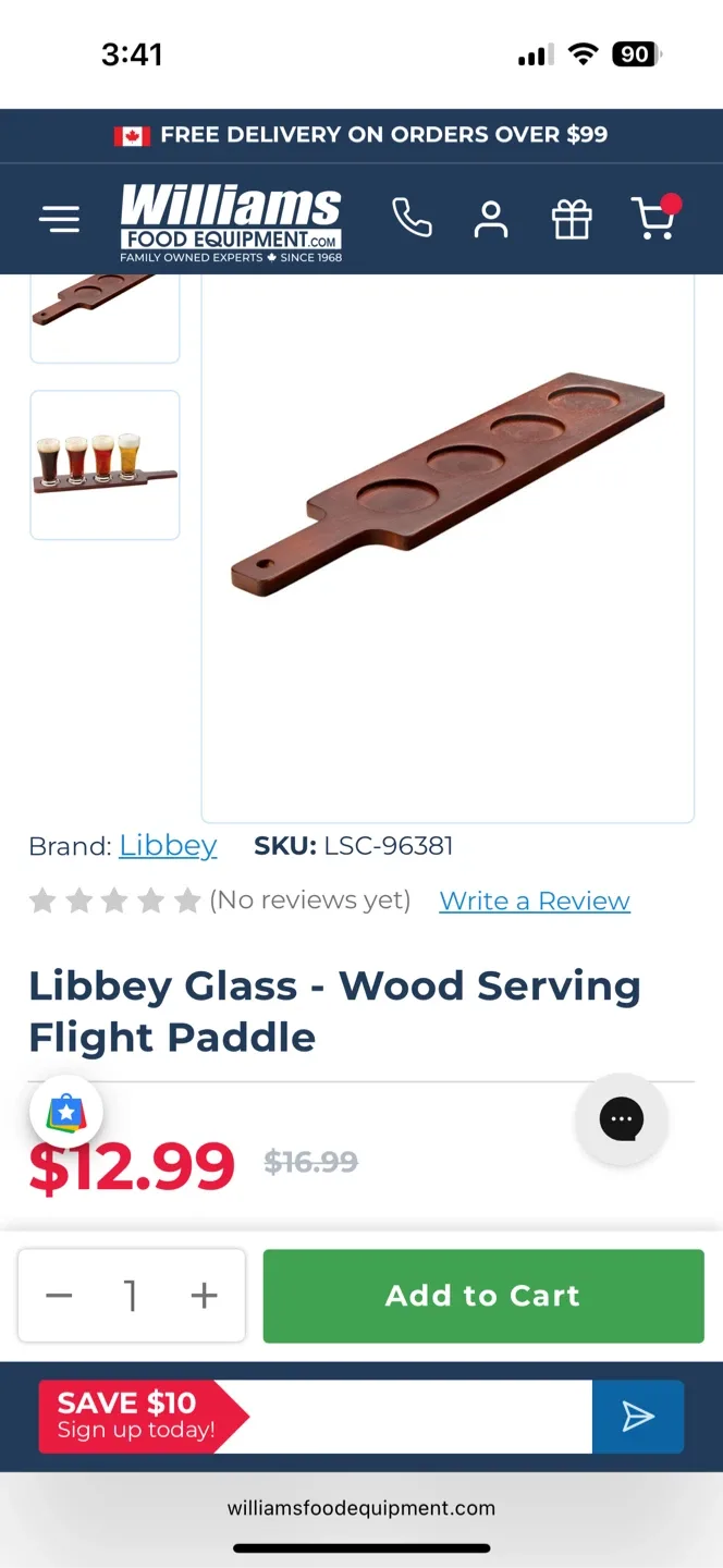 Libbey Glass Wood Serving Flight Paddle image indicator(5)