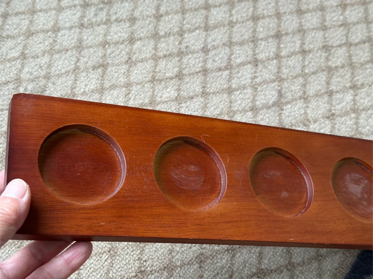 Libbey Glass Wood Serving Flight Paddle image indicator(4)