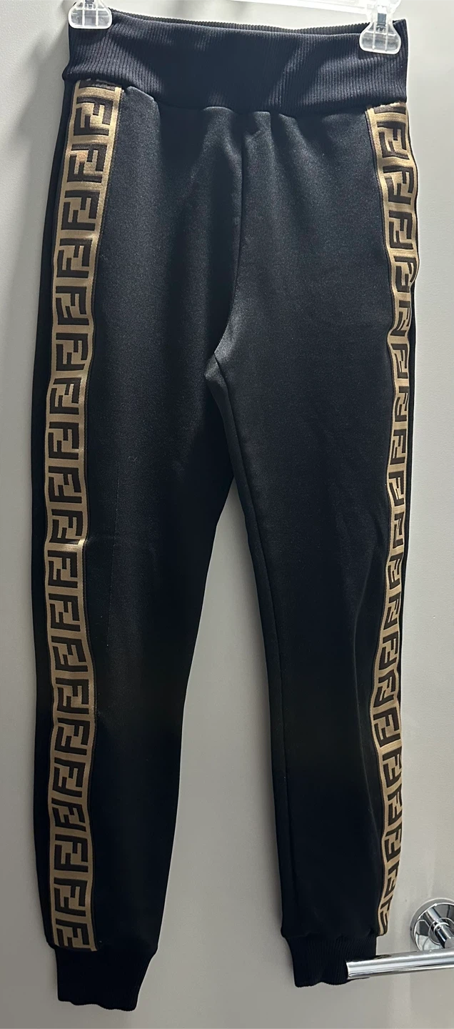 Authentic Fendi Roma Black Joggers - Size XS