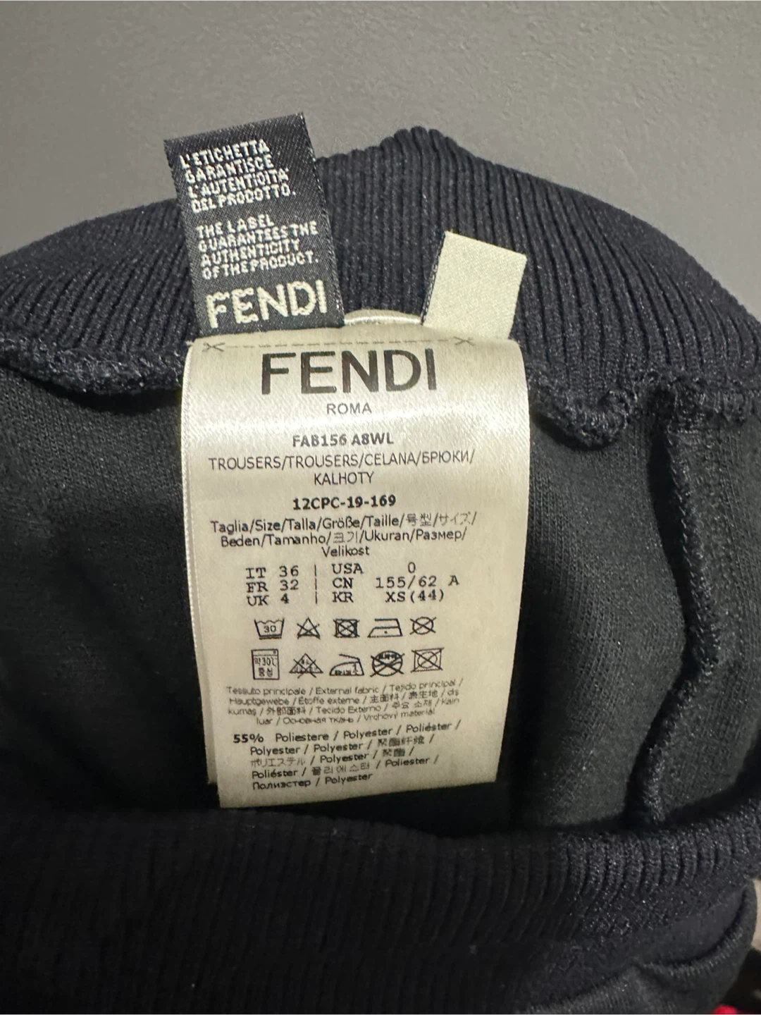 Authentic Fendi Roma Black Joggers - Size XS - photo 3