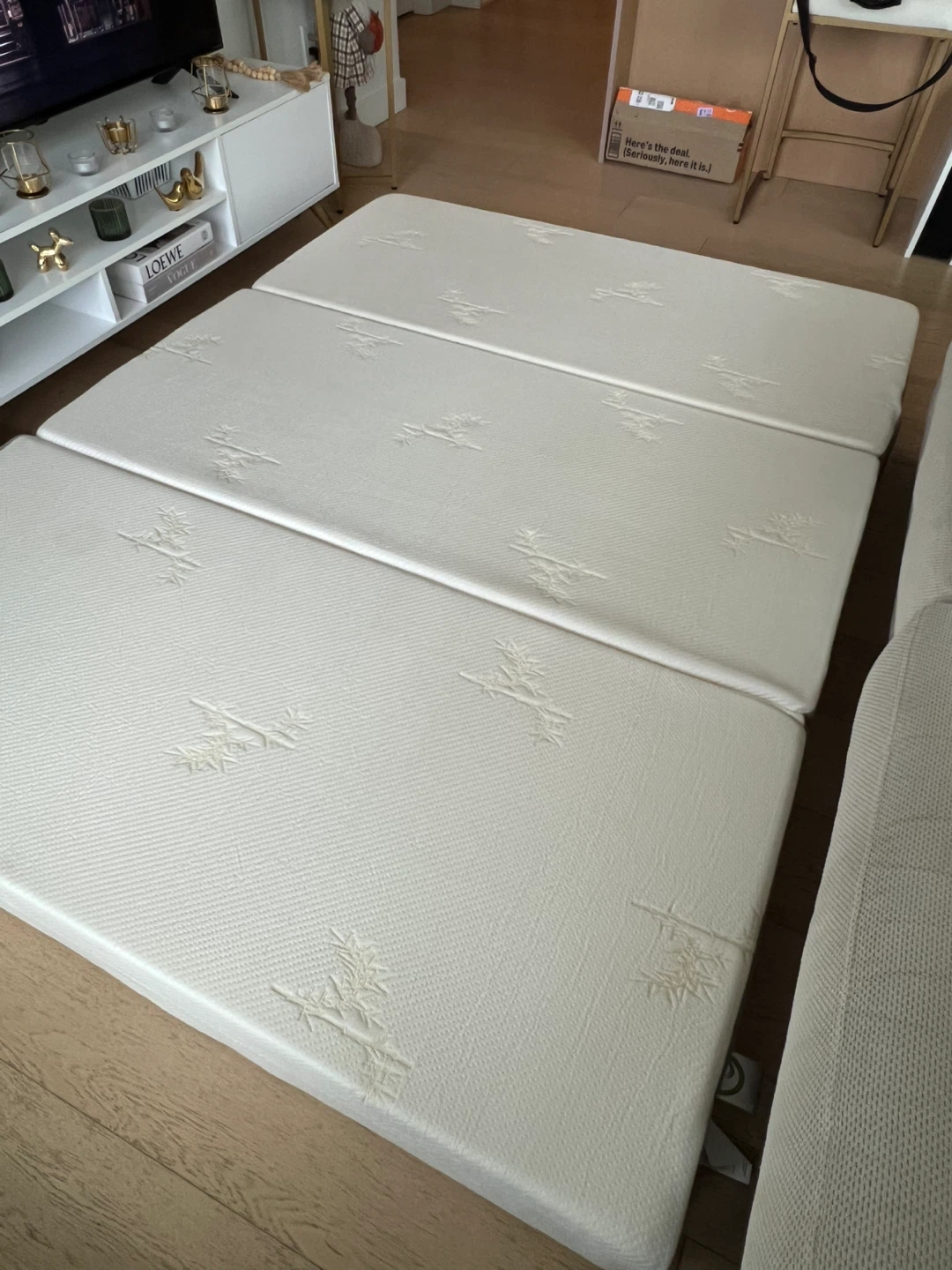 Tri-Fold Mattress with Gray Storage Cover - photo 5