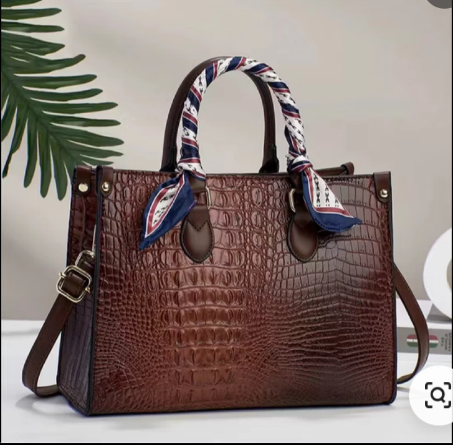 Crocodile Pattern Tote bag, Crossbody, Handbag, Shoulder bag - photo 3