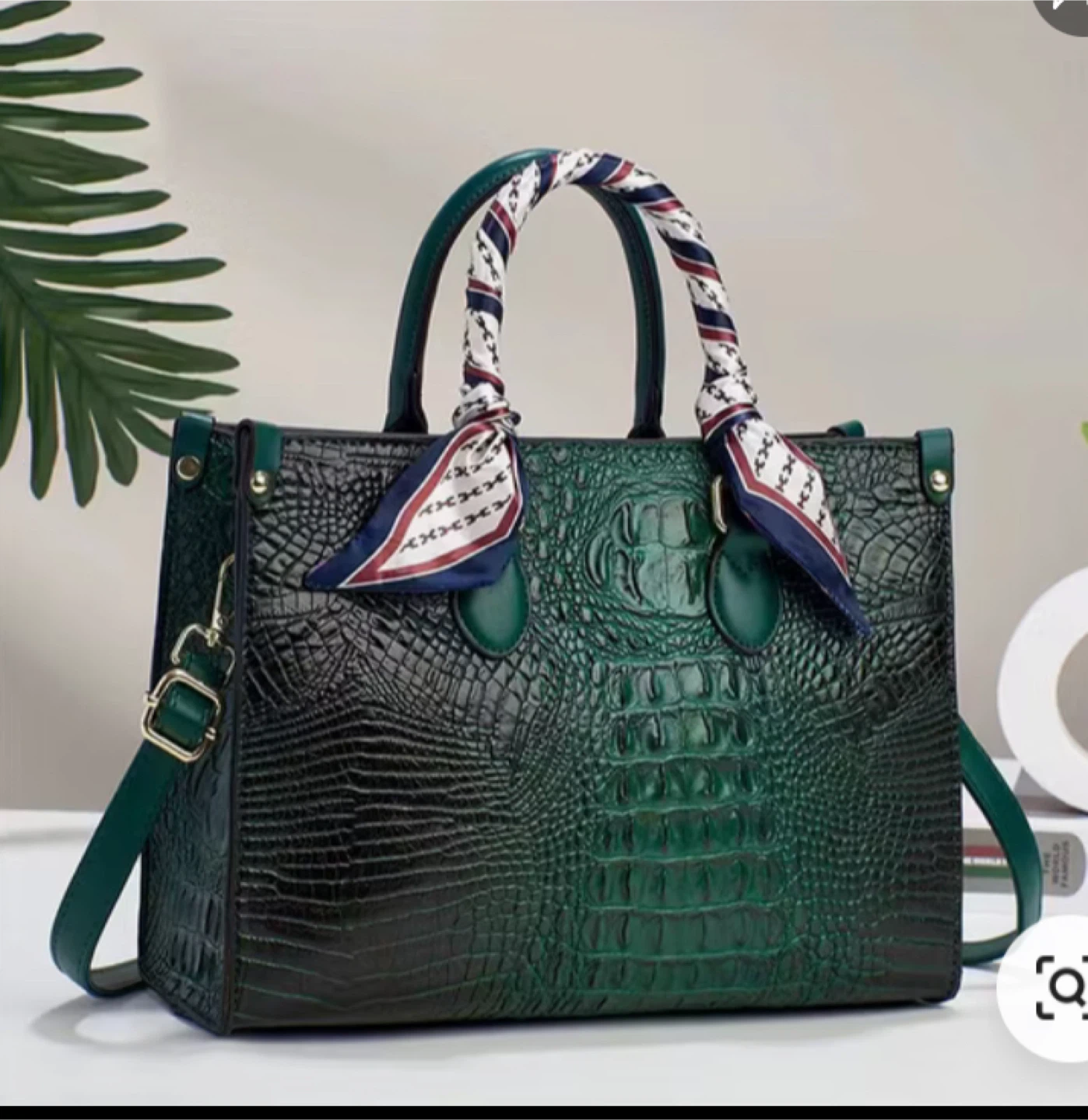 Crocodile Pattern Tote bag, Crossbody, Handbag, Shoulder bag - photo 2