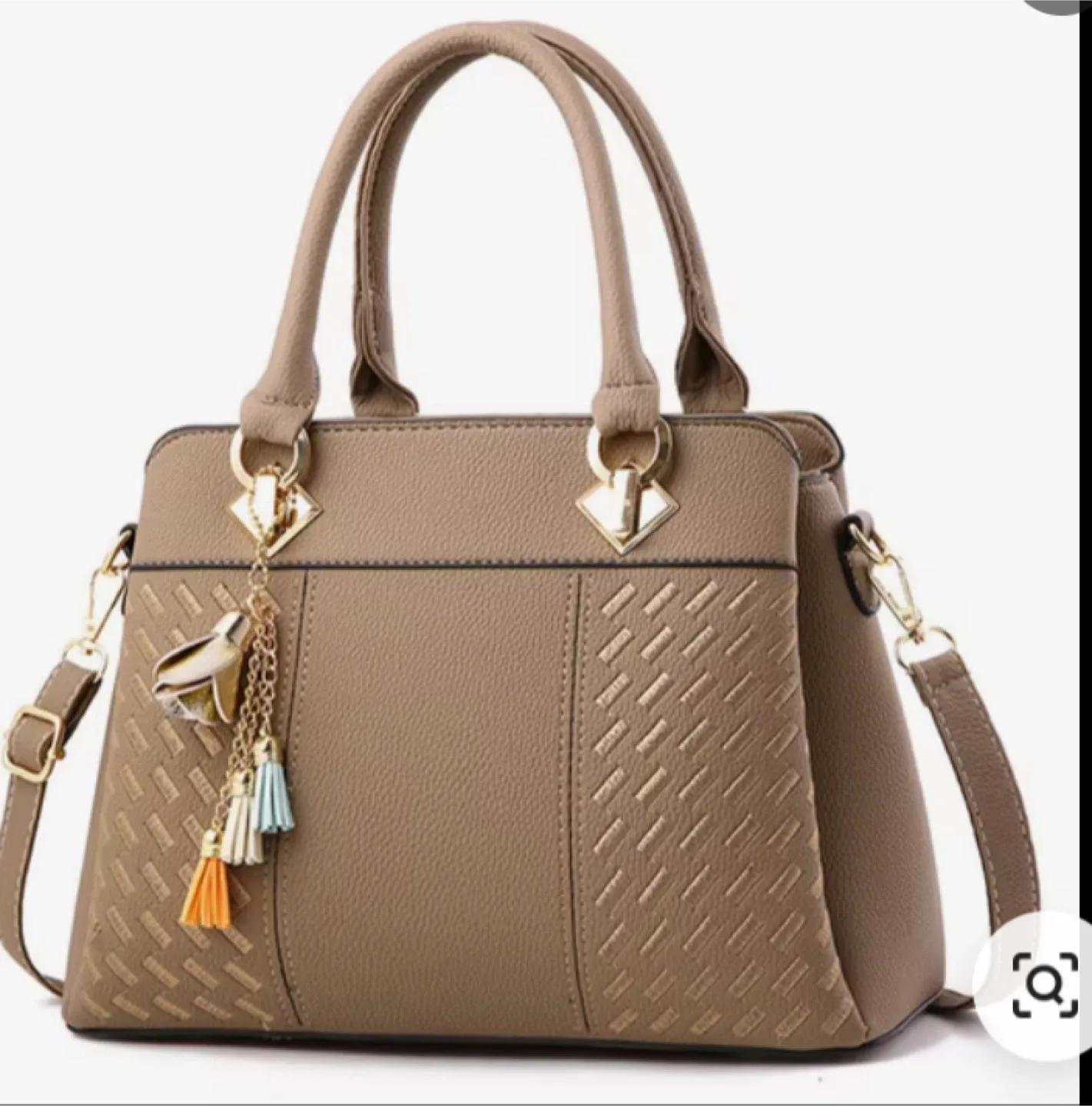 Stylish Handbag with Tassel Charm image indicator(4)