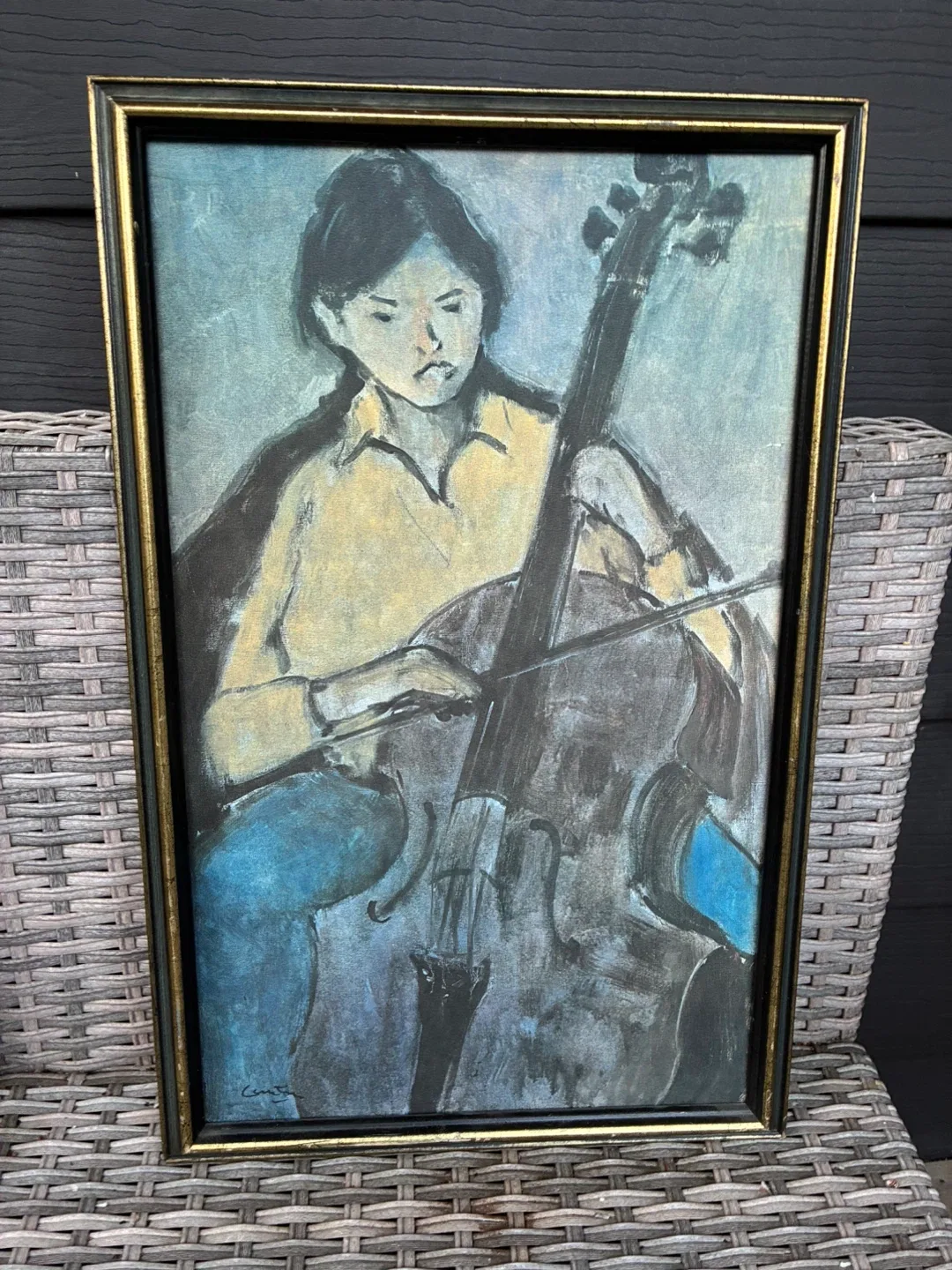 Le Violoncelle Painting by Roger Cantin (Québec) thumbnail