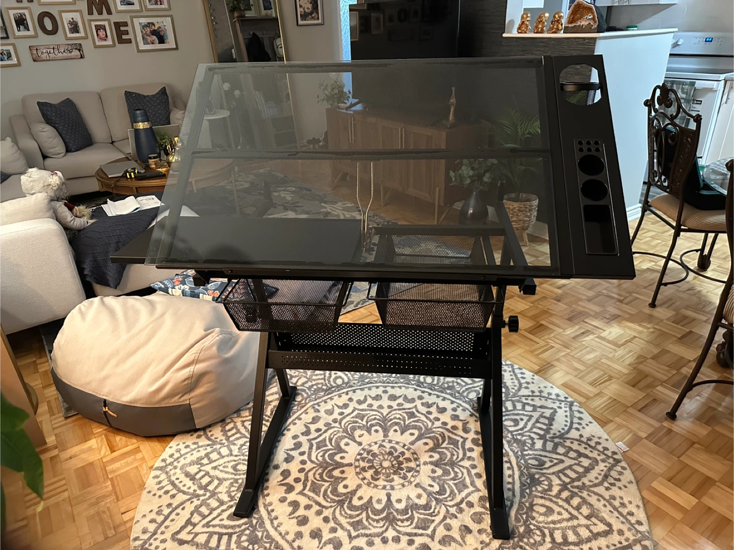 Height Adjustable Drafting Table or Art Desk Drawing Table