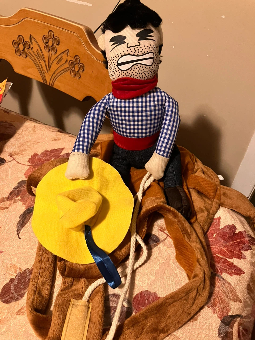 Cowboy Plush Doll with Horse Costume
