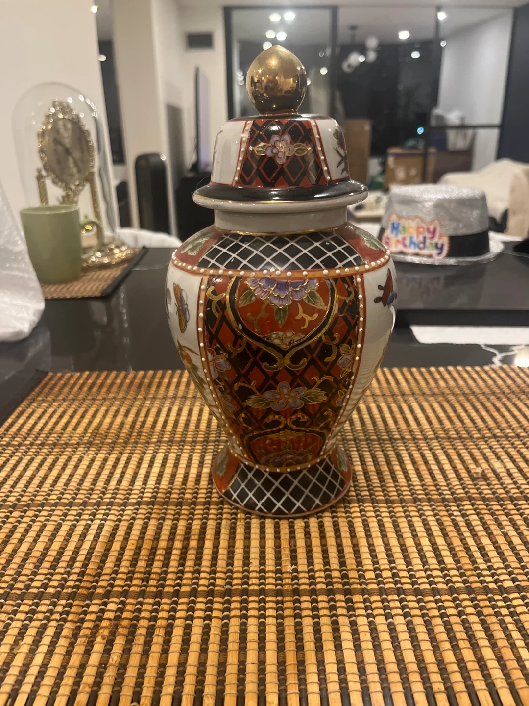 Vintage Decorative Floral Urn with Lid - photo 2