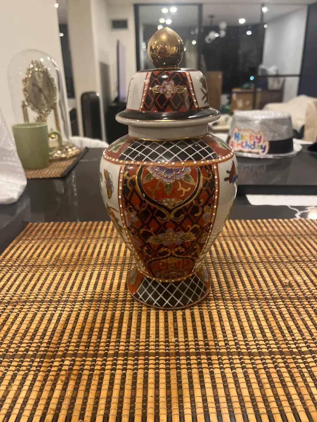 Vintage Decorative Floral Urn with Lid image indicator(2)