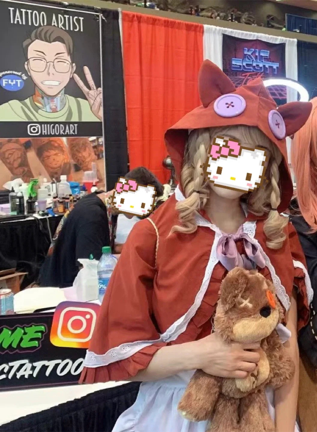 LOL Annie costume, big kids, whole set wig & dress $60 image indicator(3)