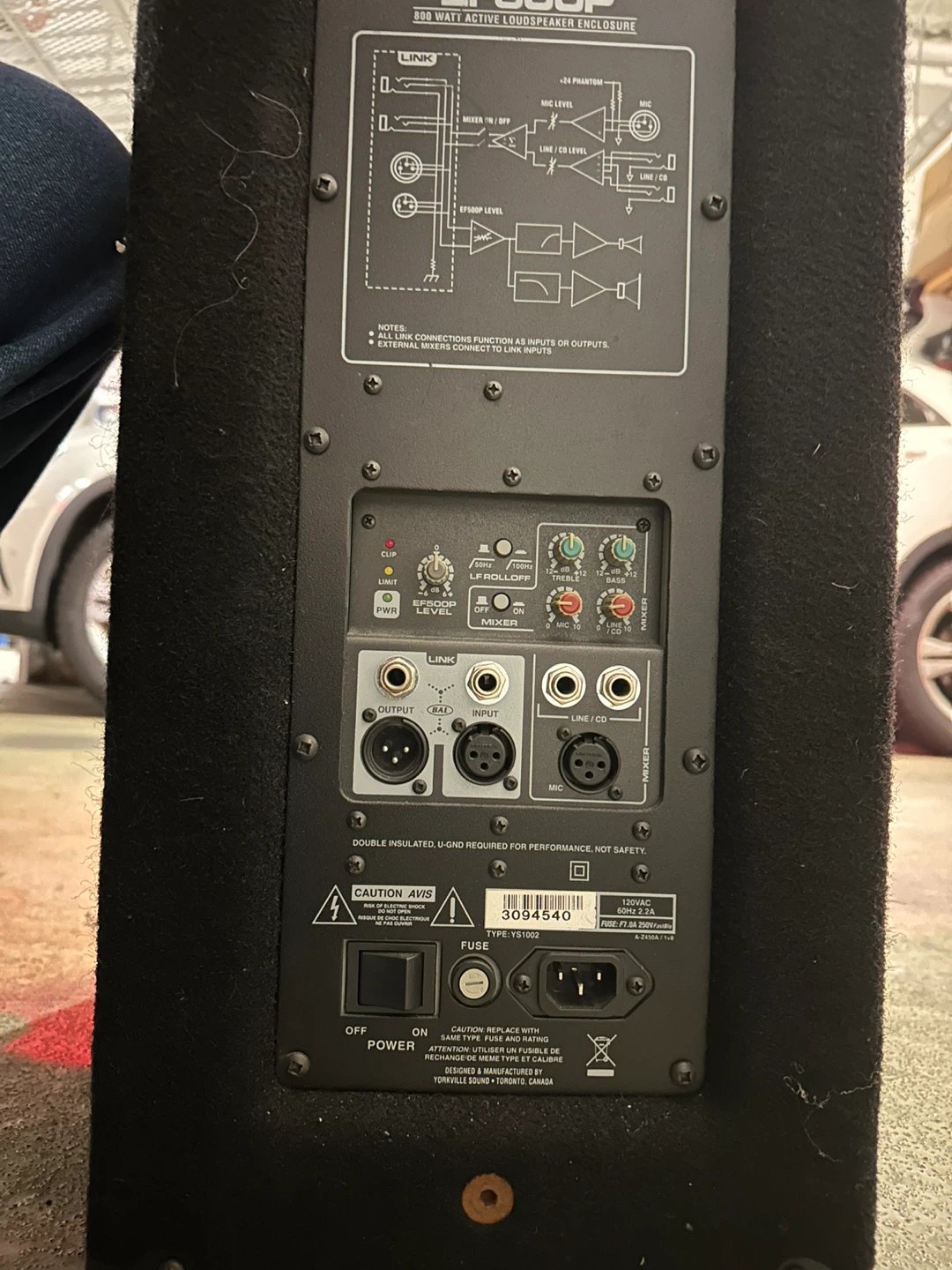 Yorkville Elite EF500P 800W Active Loudspeaker - photo 3