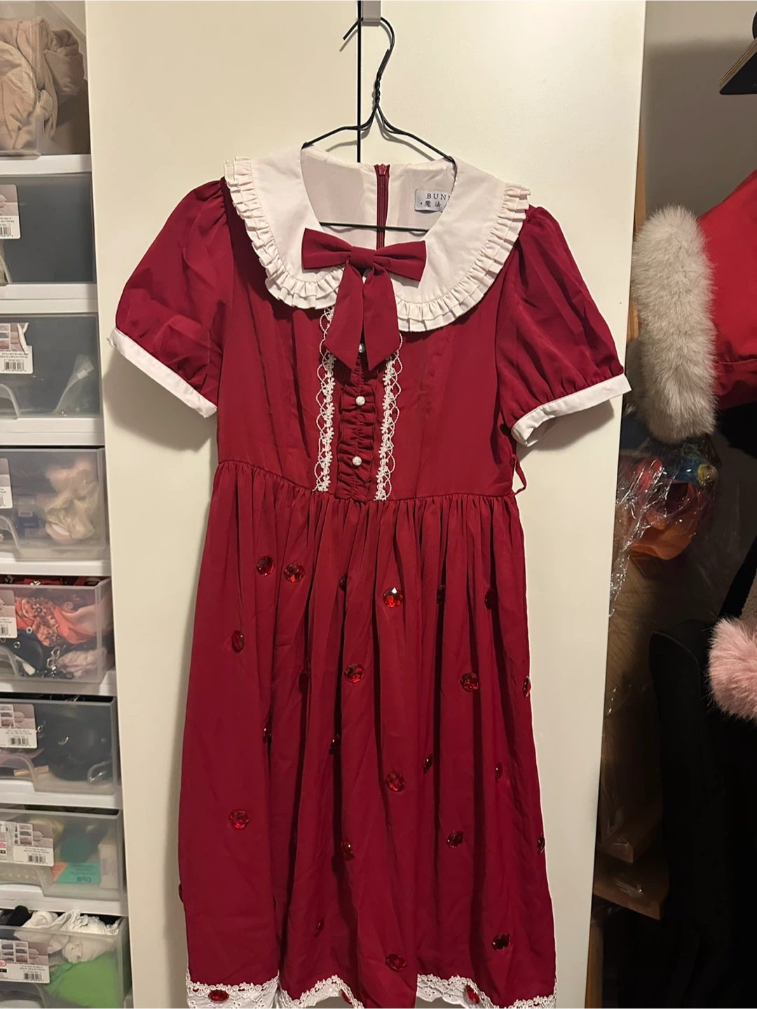 LOL Annie costume, big kids, whole set wig & dress $60 - photo 4