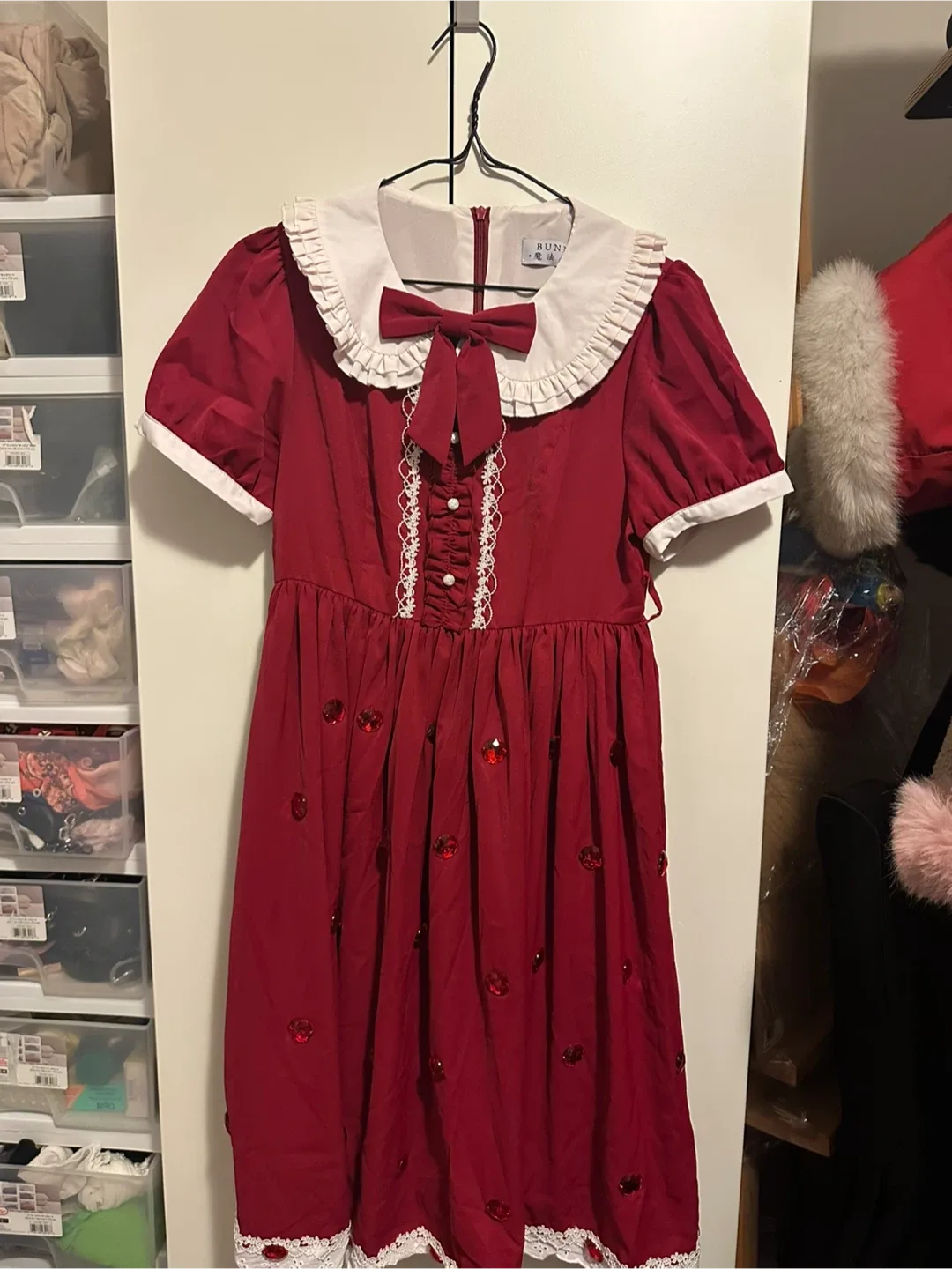 LOL Annie costume, big kids, whole set wig & dress $60 image indicator(4)