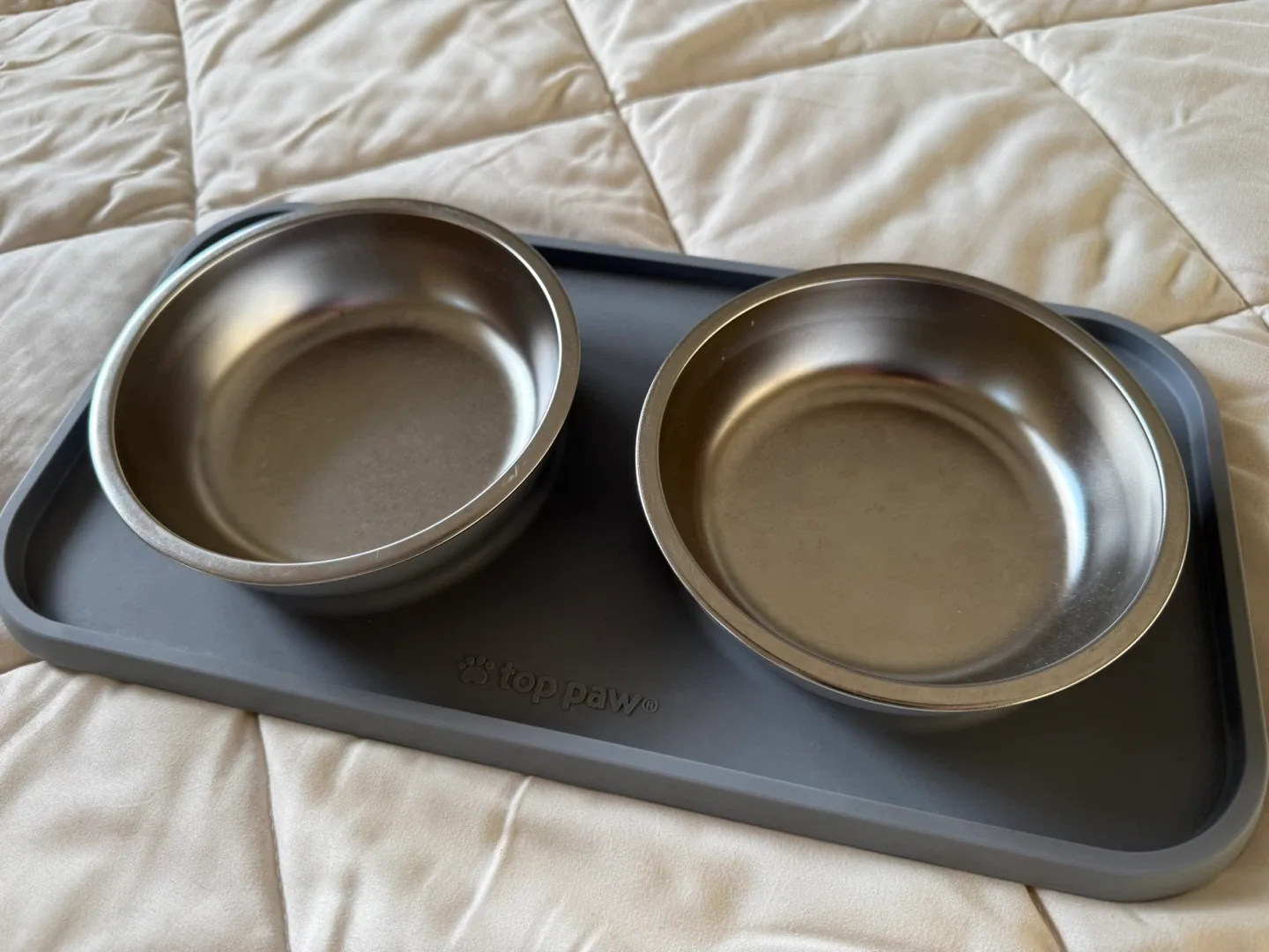 Top Paw Stainless Steel Dog Bowls with Silicone Mat thumbnail