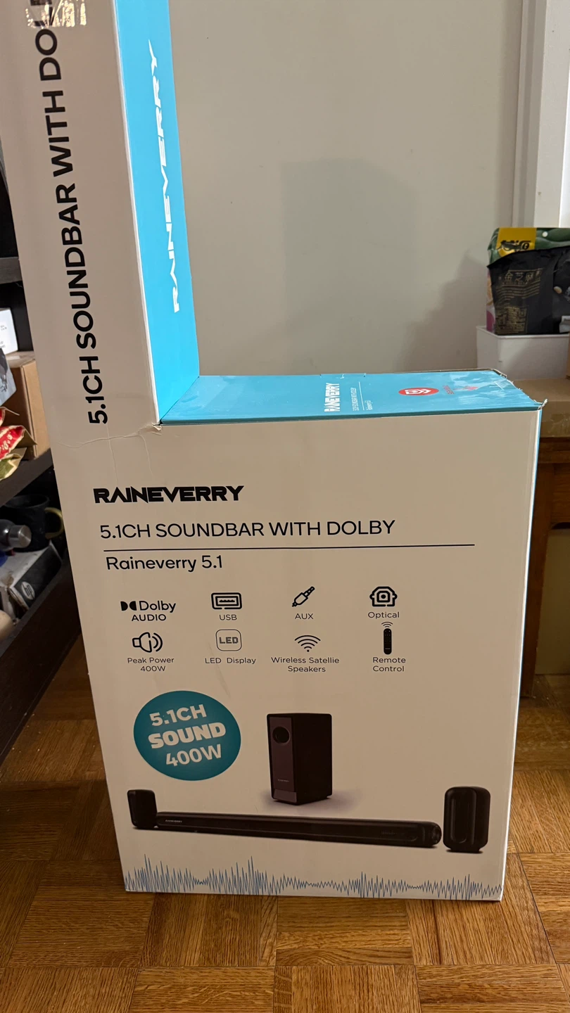 RAINEVERRY 5.1 CH Surround Sound Bar - New in Box! - photo 2