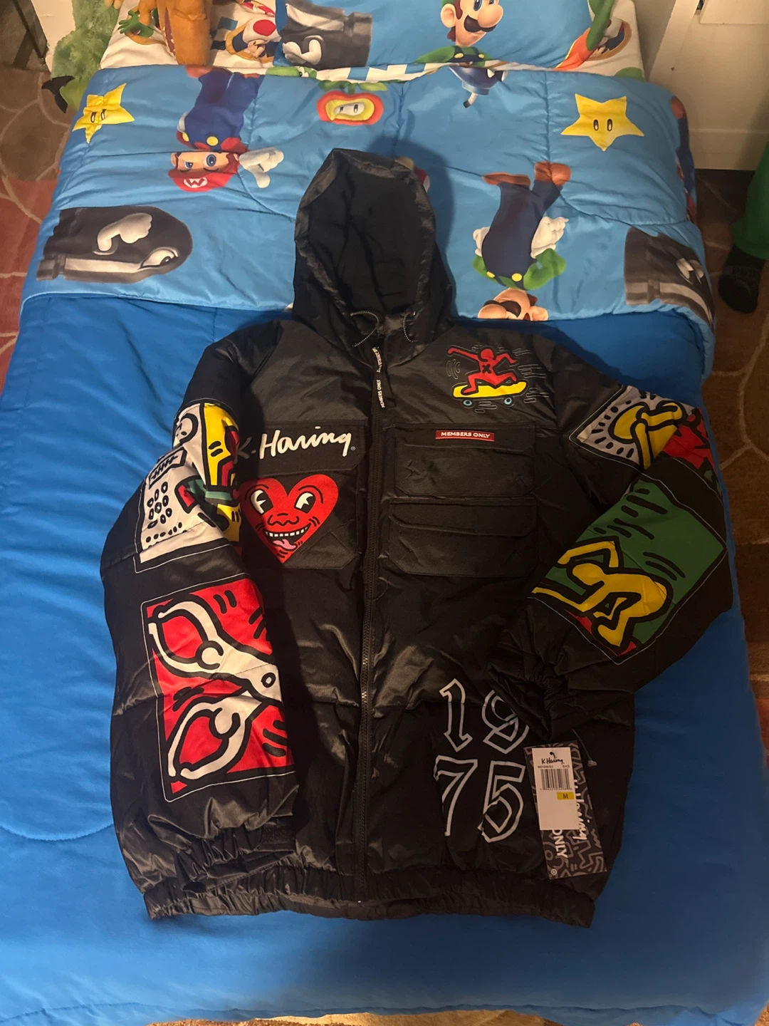 K. Haring Members Only Black Jacket - Size M - photo 4