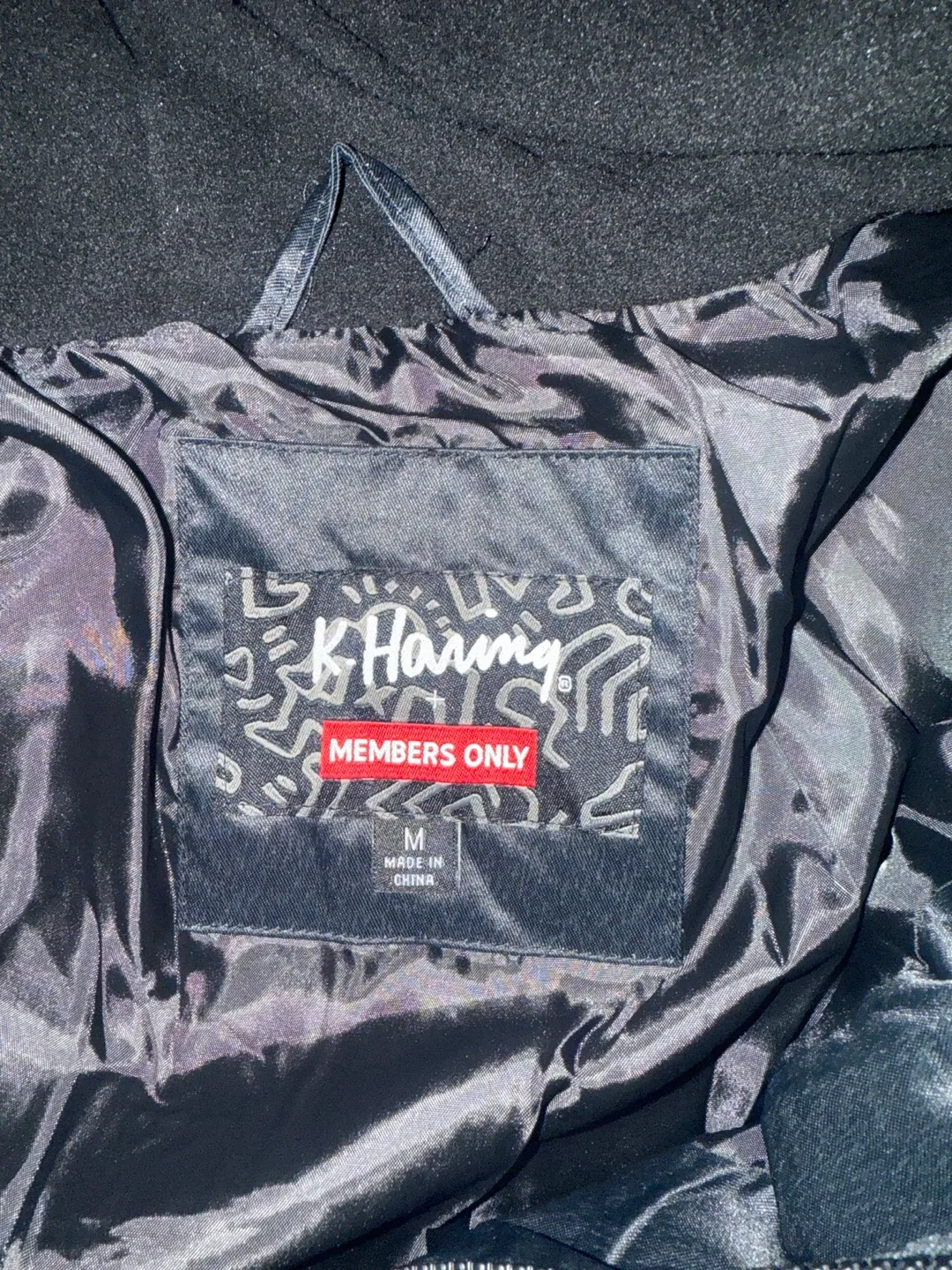 K. Haring Members Only Black Jacket - Size M image indicator(7)