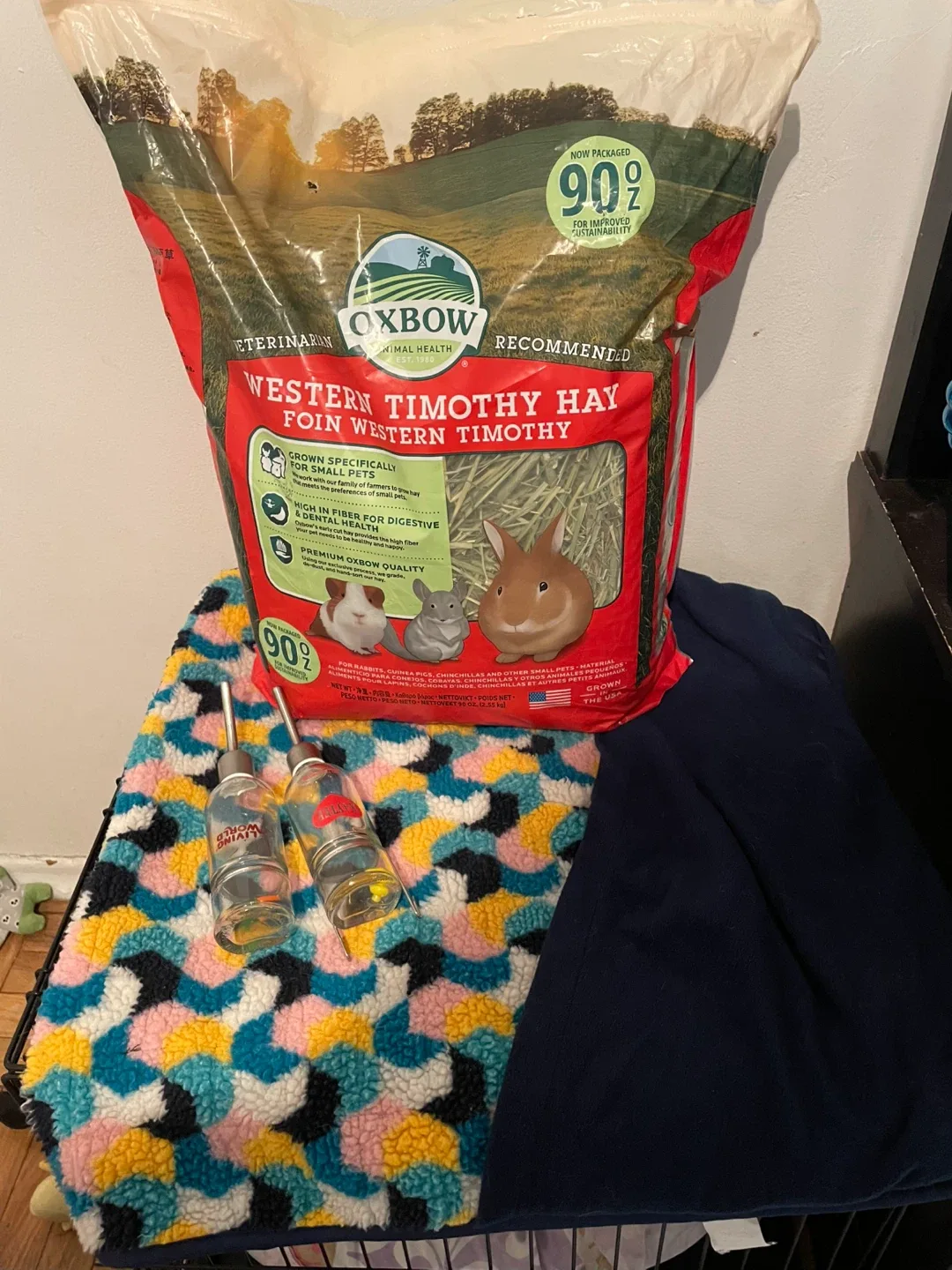 Guinea Pig Hay, Cage Liner & Glass Water Bottles thumbnail