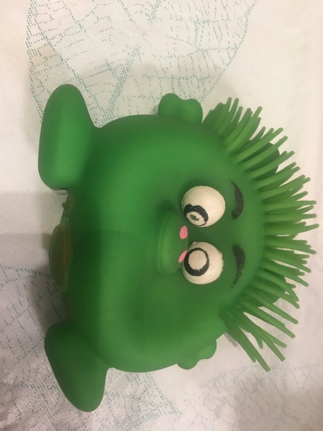 Green Rubber Spiky Ball Toy