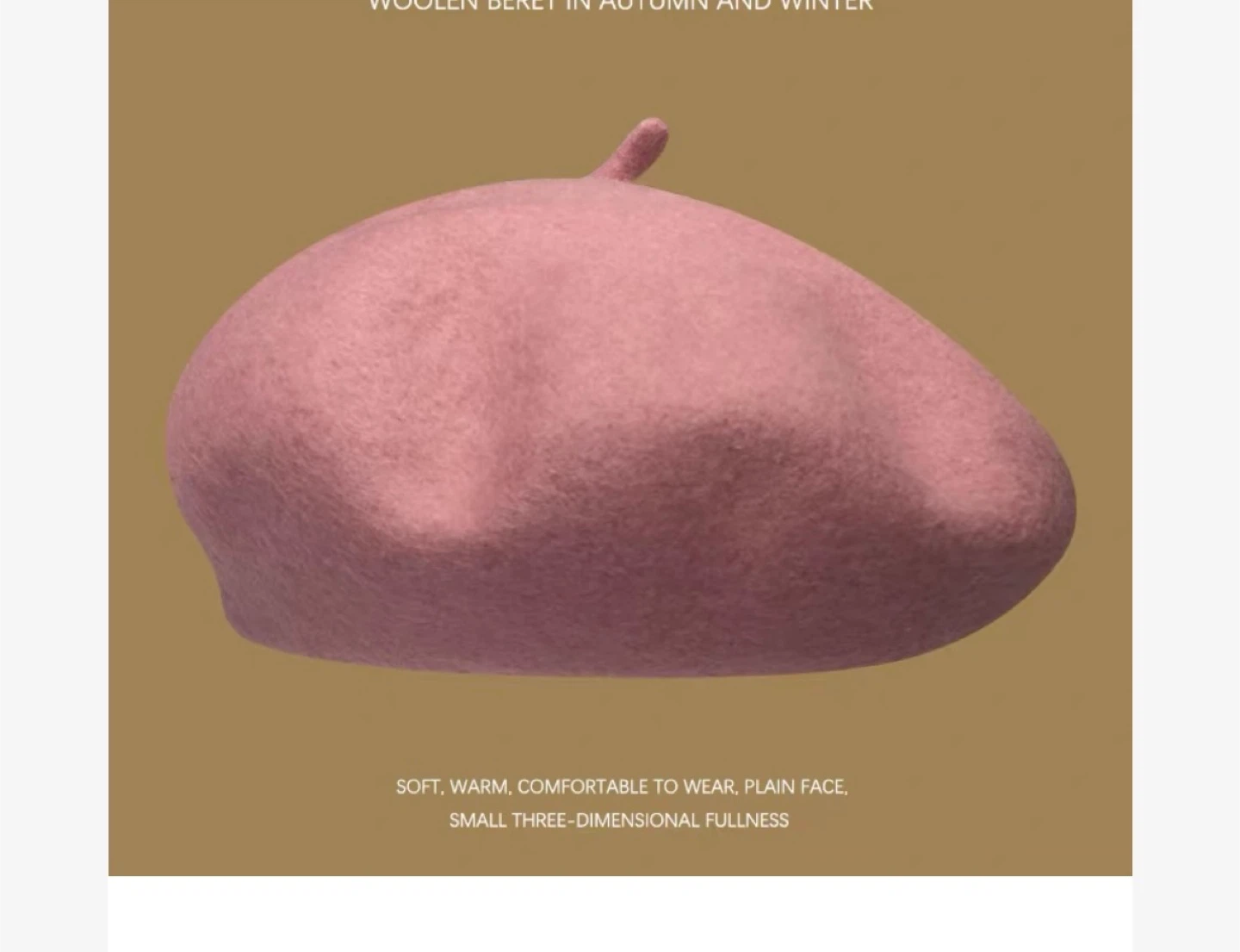 $10 for 2 Wool Beret, pumpkin M, peach pink S - photo 2