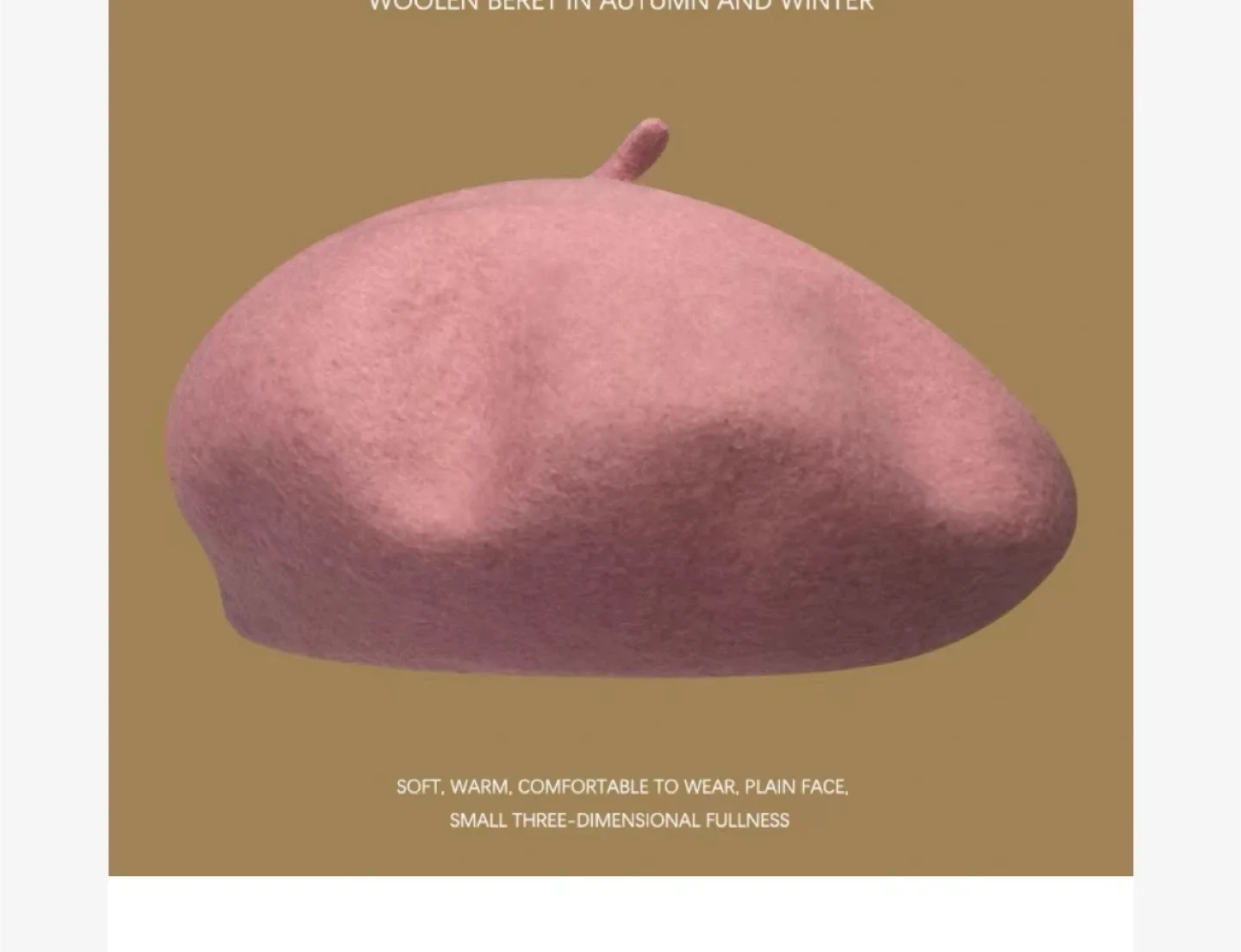 $10 for 2 Wool Beret, pumpkin M, peach pink S image indicator(2)