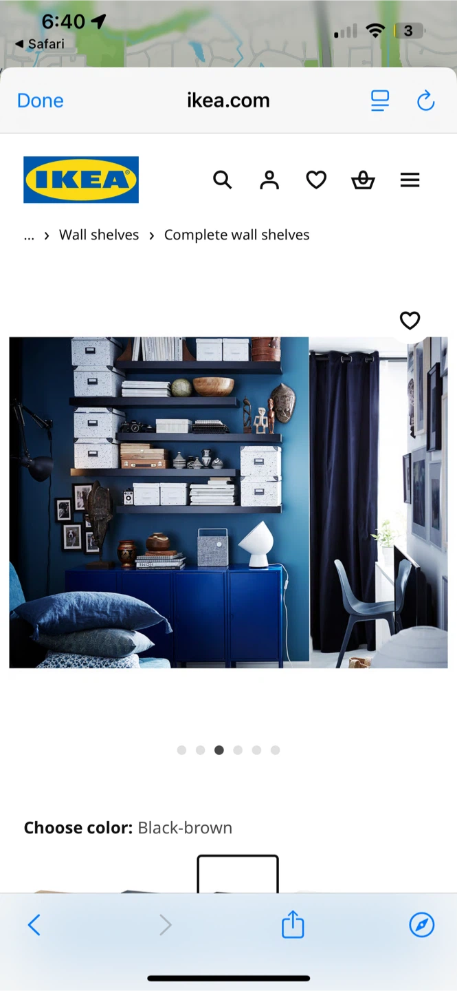 IKEA LACK Wall Shelf - Black-Brown - 43 1/4x10 1/4" - photo 5