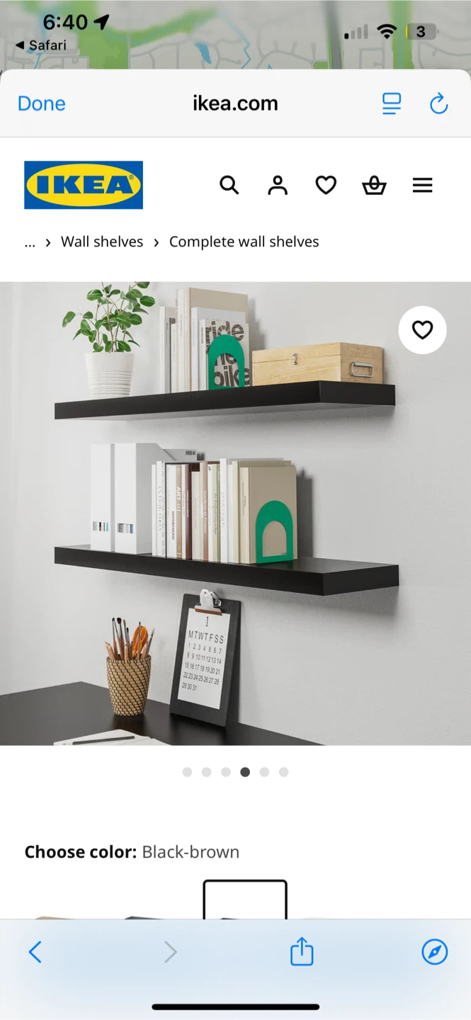 IKEA LACK Wall Shelf - Black-Brown - 43 1/4x10 1/4" - photo 4