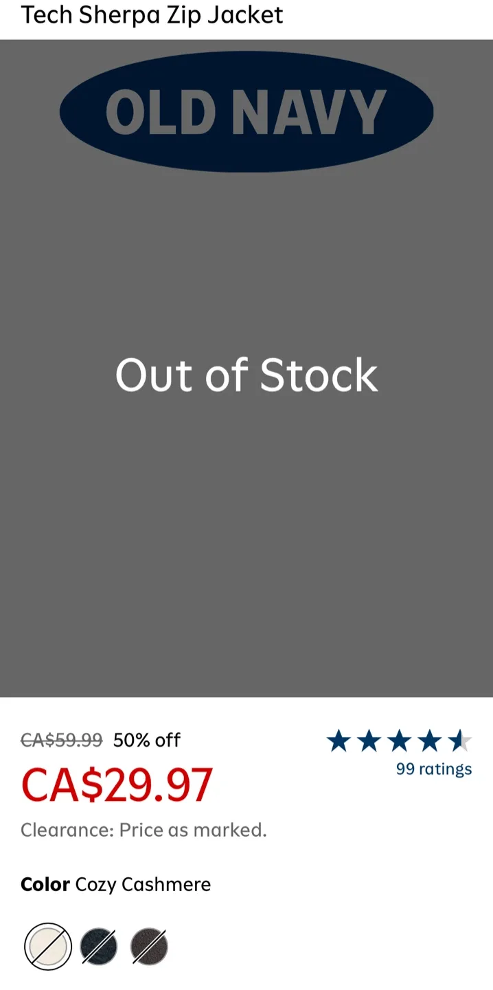 Old Navy tech Sherpa zip Jacket - Size M image indicator(7)