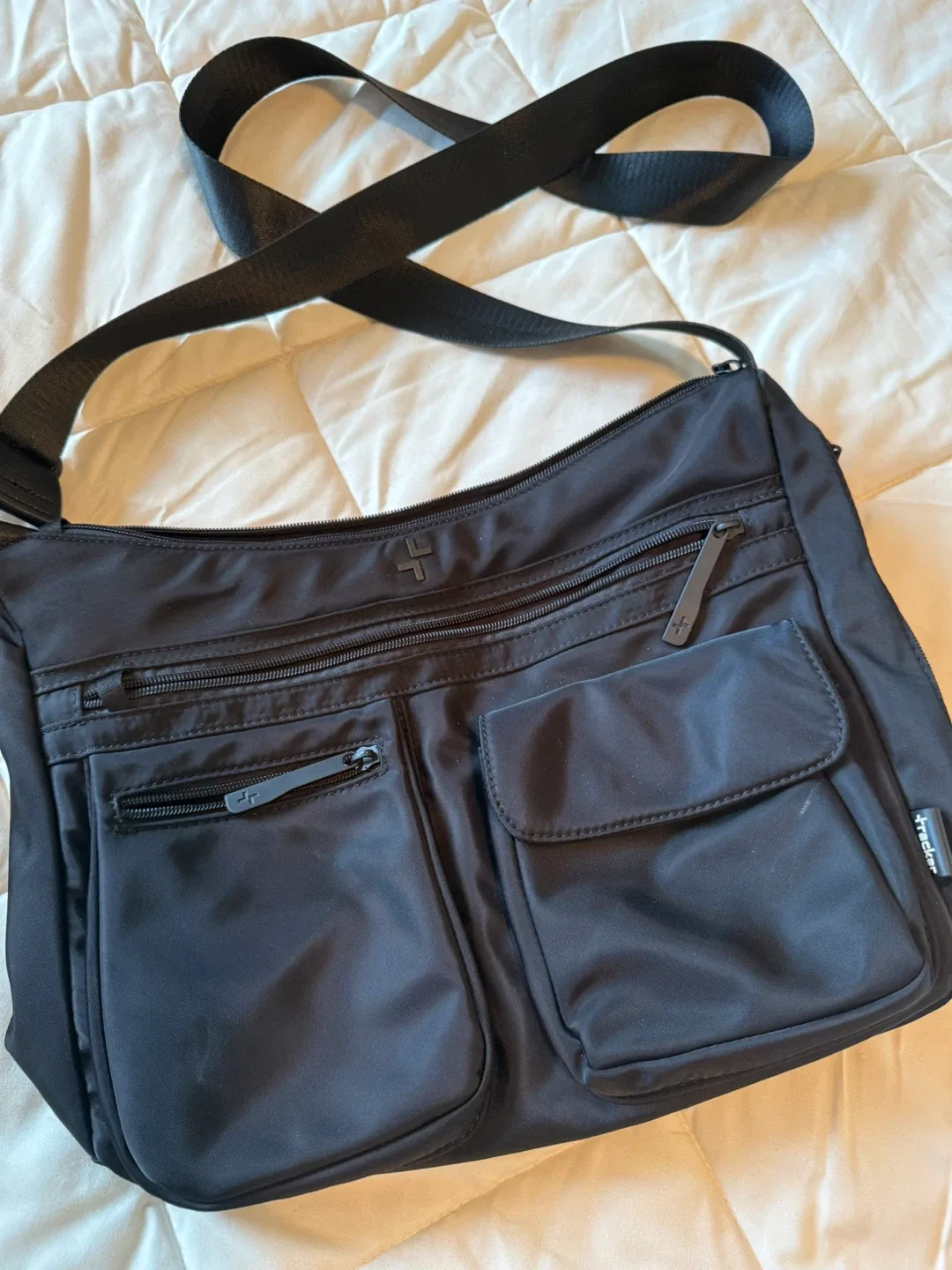 Tracker Black Nylon Crossbody Bag/Purse image indicator(2)