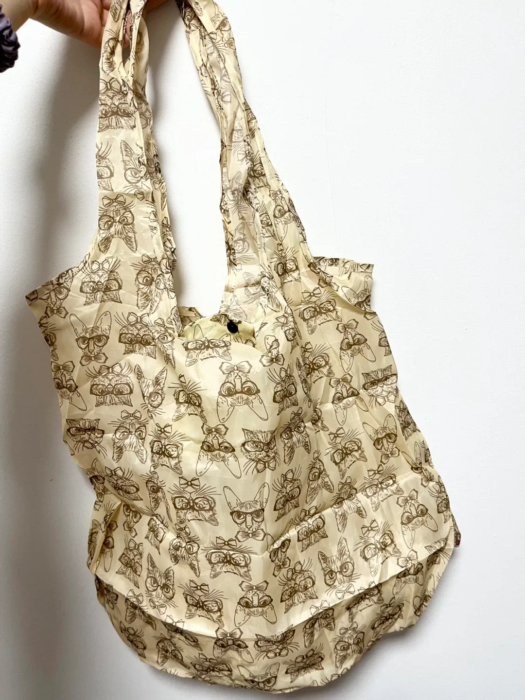 Foldable Reusable Shopping Bag - Cat Pattern image indicator(3)