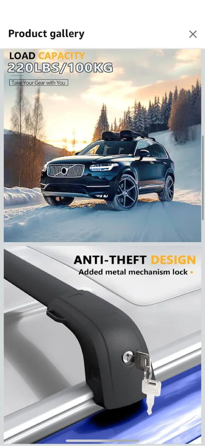 Tuyoung Roof Rack Cross Bars for Volvo XC90 (2016–2025) image indicator(3)