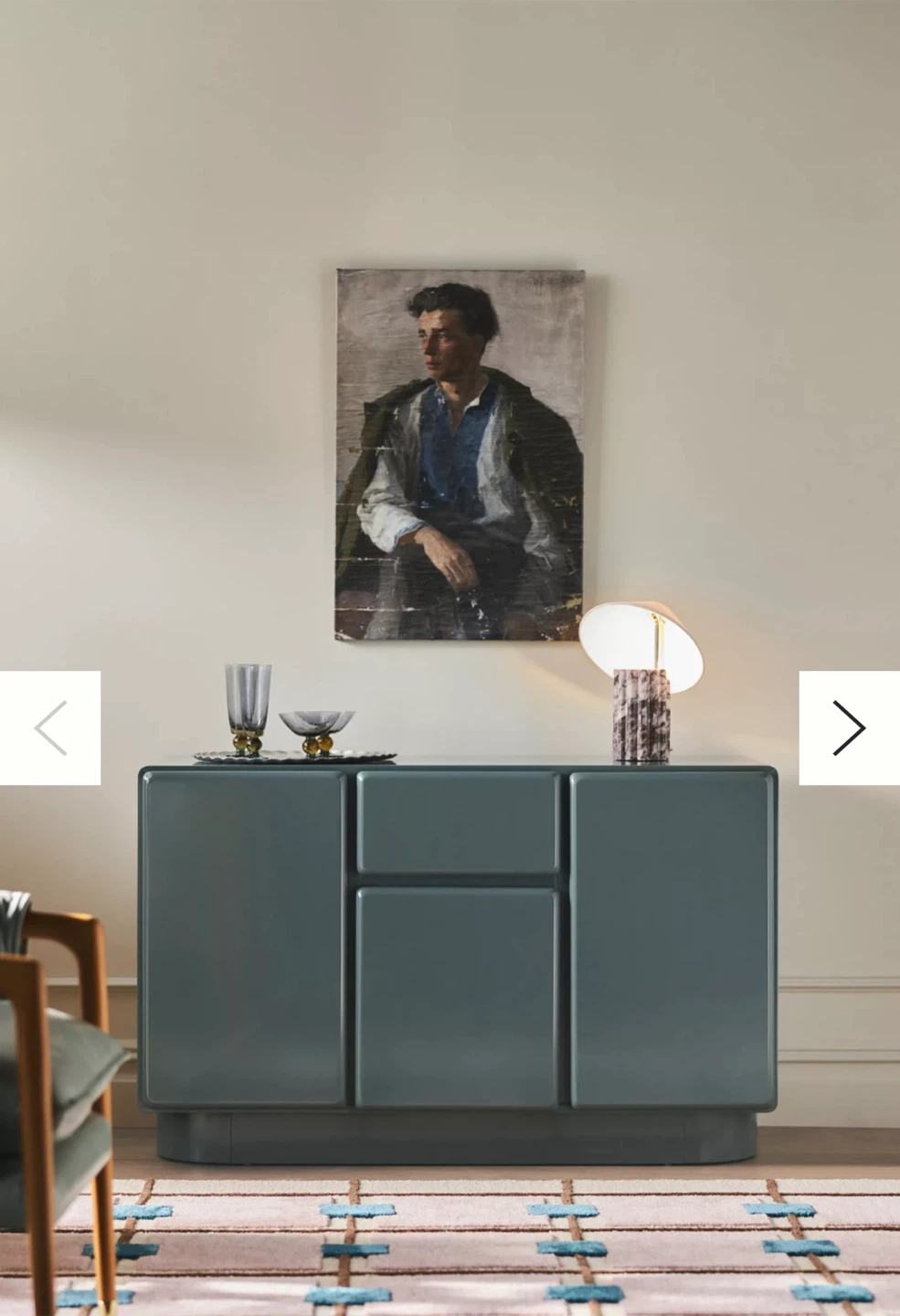 ANTHROPOLOGIE  48" MCM LACQUER SIDEBOARD