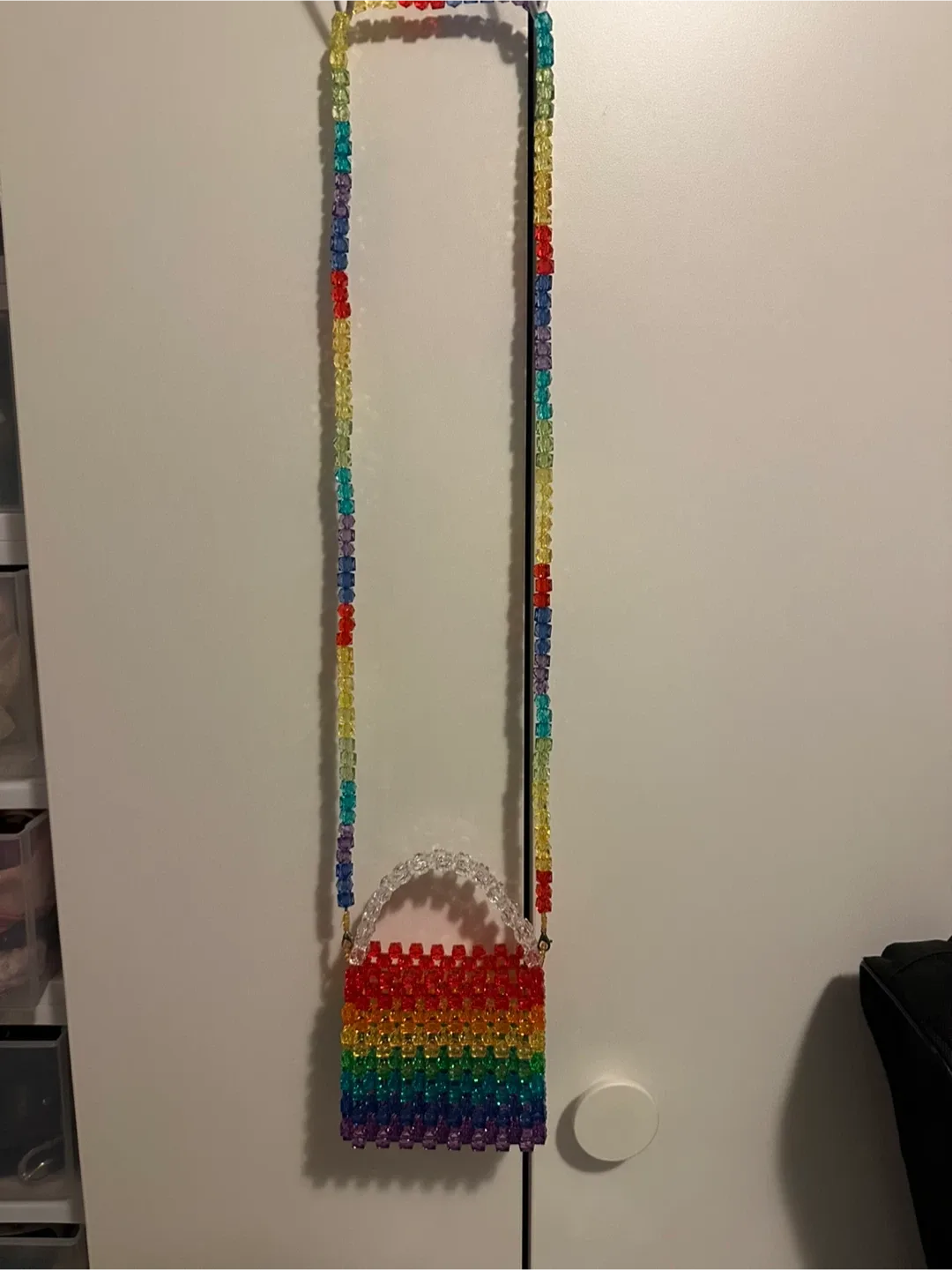 $20 Rainbow Beaded Shoulder Bag kids handmade thumbnail
