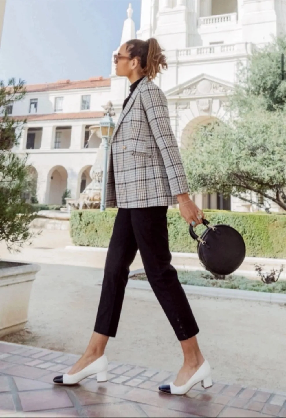 Talbots Round Black Leather Crossbody Bag image indicator(6)