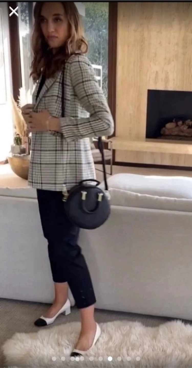 Talbots Round Black Leather Crossbody Bag image indicator(7)