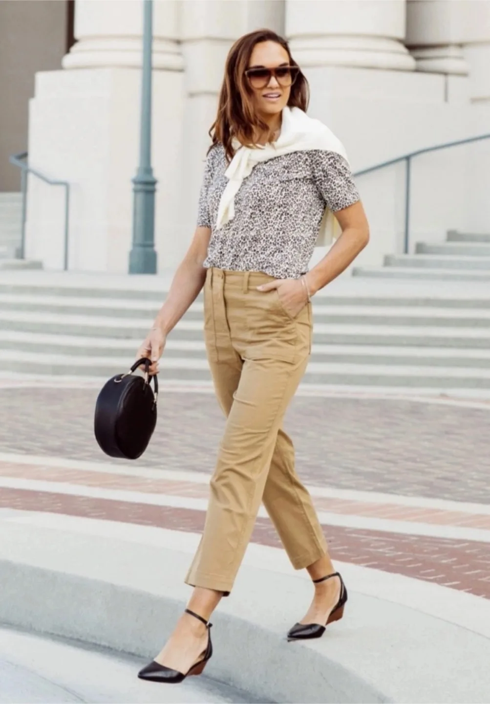 Talbots Round Black Leather Crossbody Bag image indicator(8)