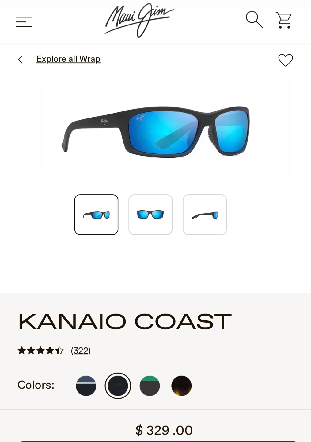Maui Jim Kanaio Coast Sunglasses - Matte Black - photo 3