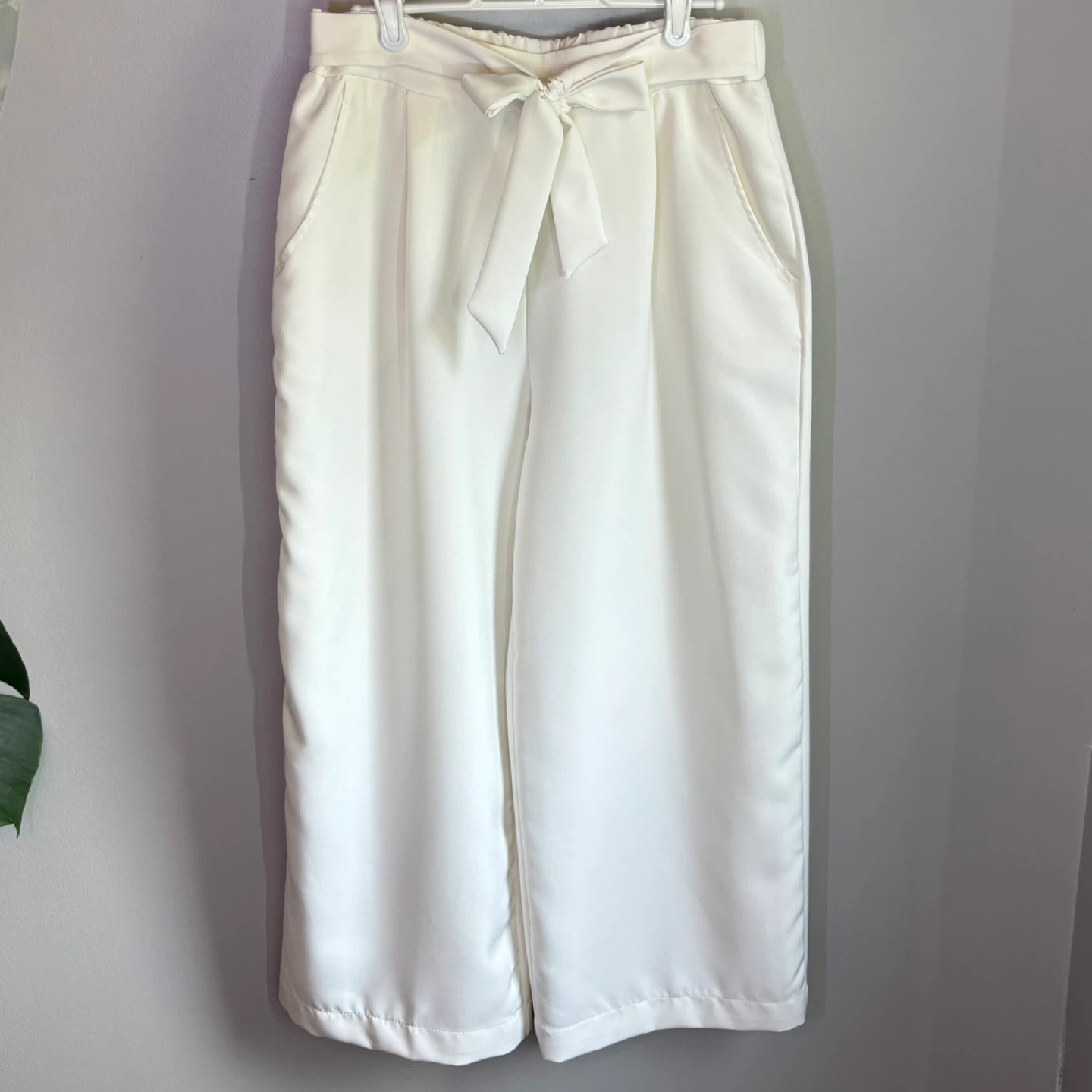 Urban Heritage Wide Leg Capri Tie Waist Flowy Trousers Size M
