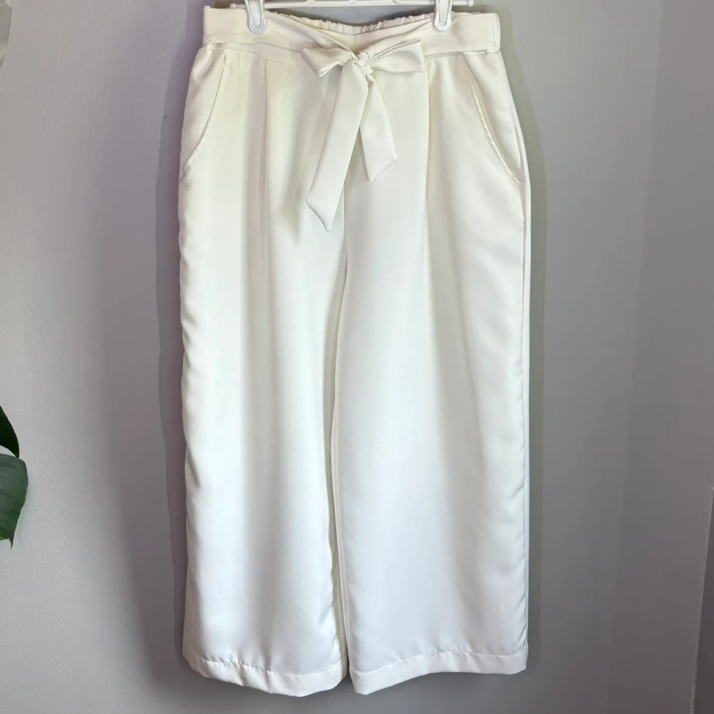 Urban Heritage Wide Leg Capri Tie Waist Flowy Trousers Size M thumbnail