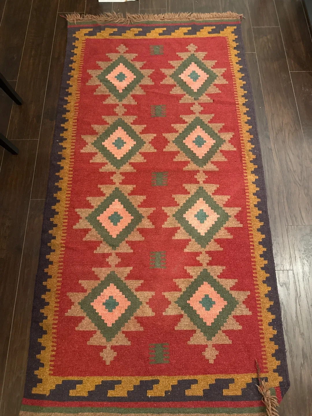 Red Patterned Area Rug