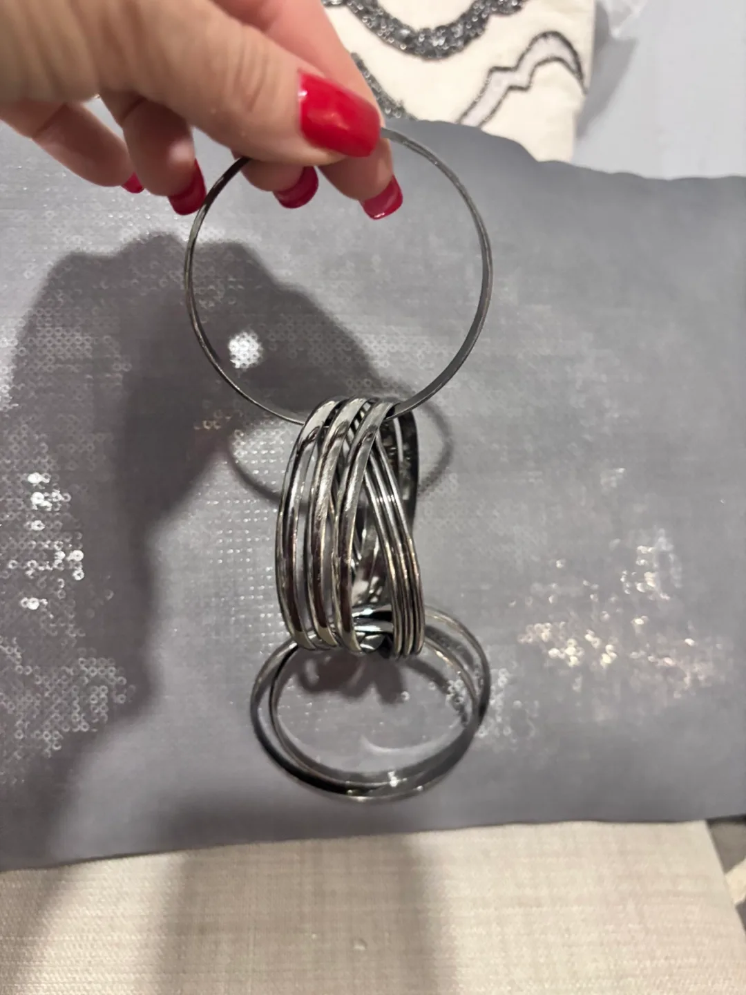 Silver Tone Bangle Bracelets image indicator(3)