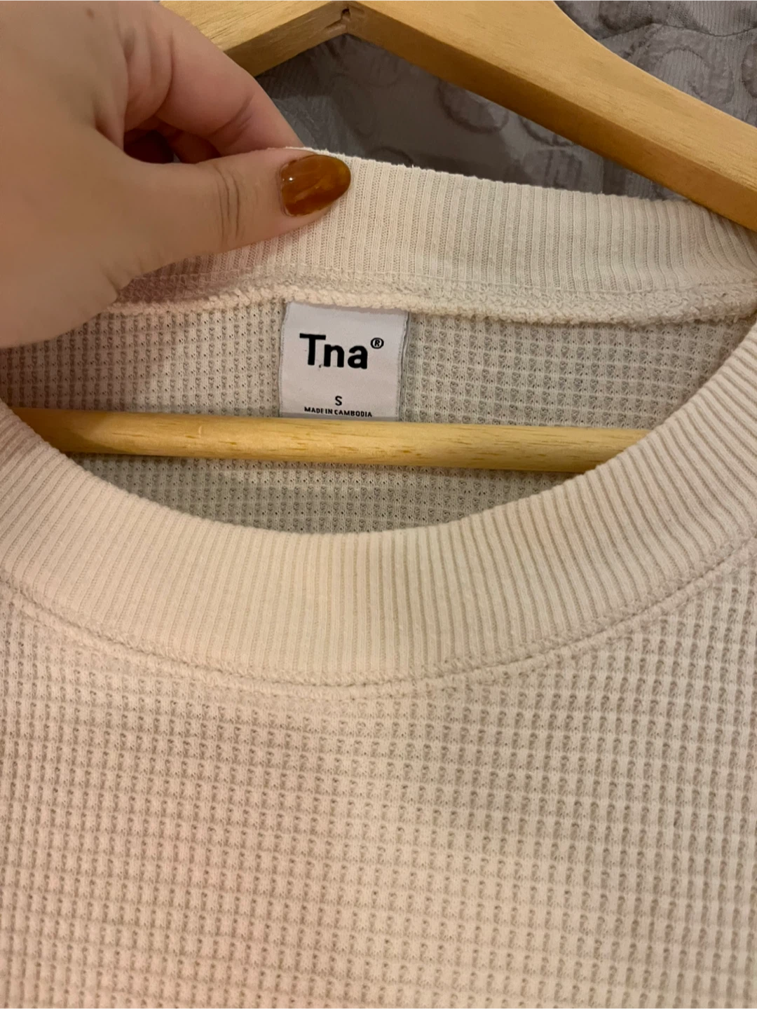 TNA Waffle Knit Long Sleeve - Size S - photo 2