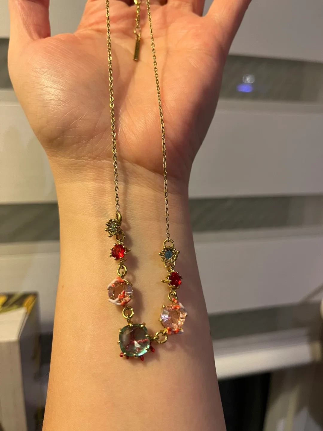 Les Nereides Necklace with Colorful Gemstones thumbnail