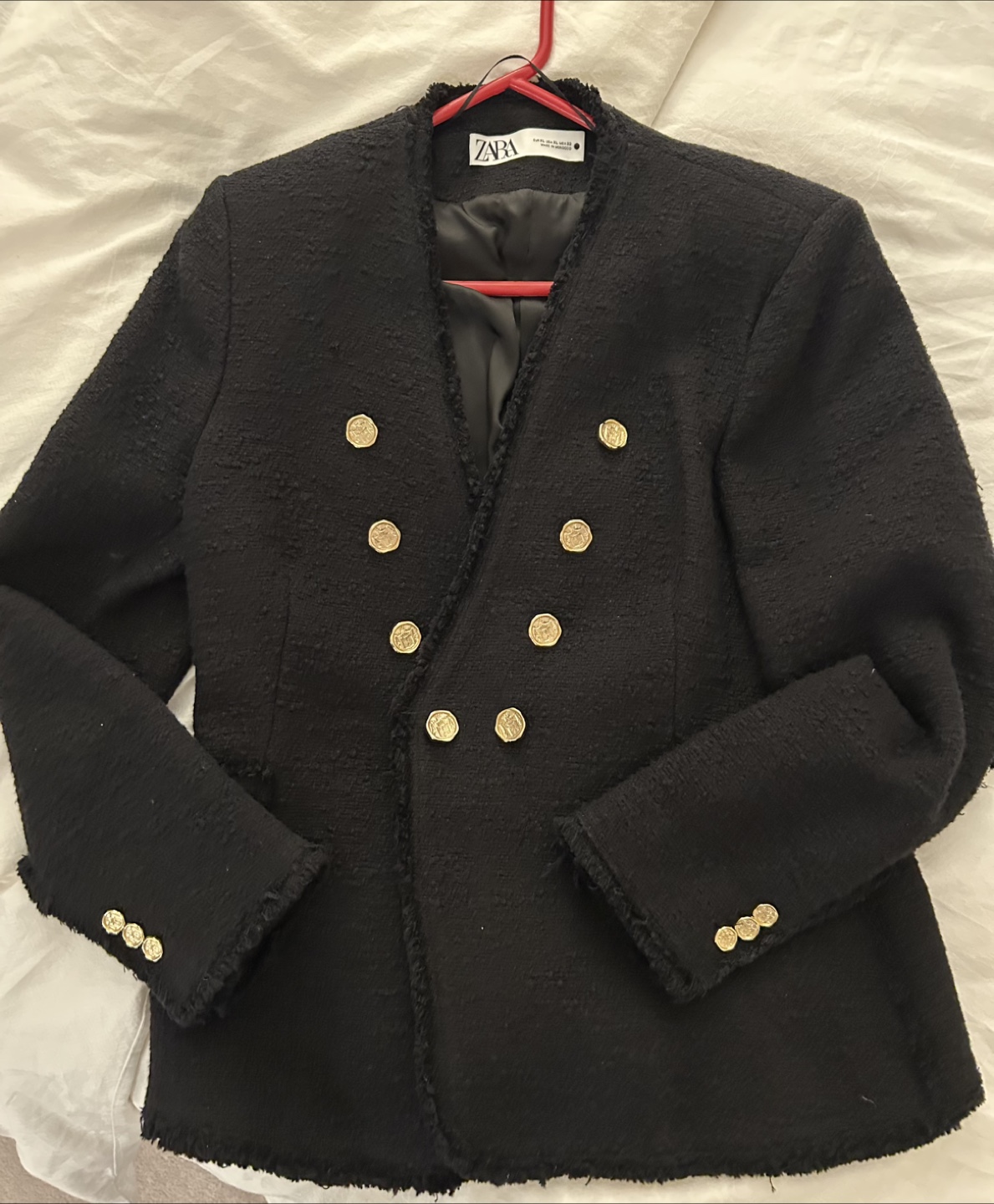 ZARA Black Tweed Blazer - Brand New!