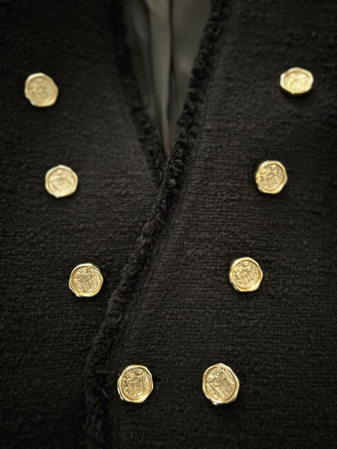 ZARA Black Tweed Blazer - Brand New! - photo 3
