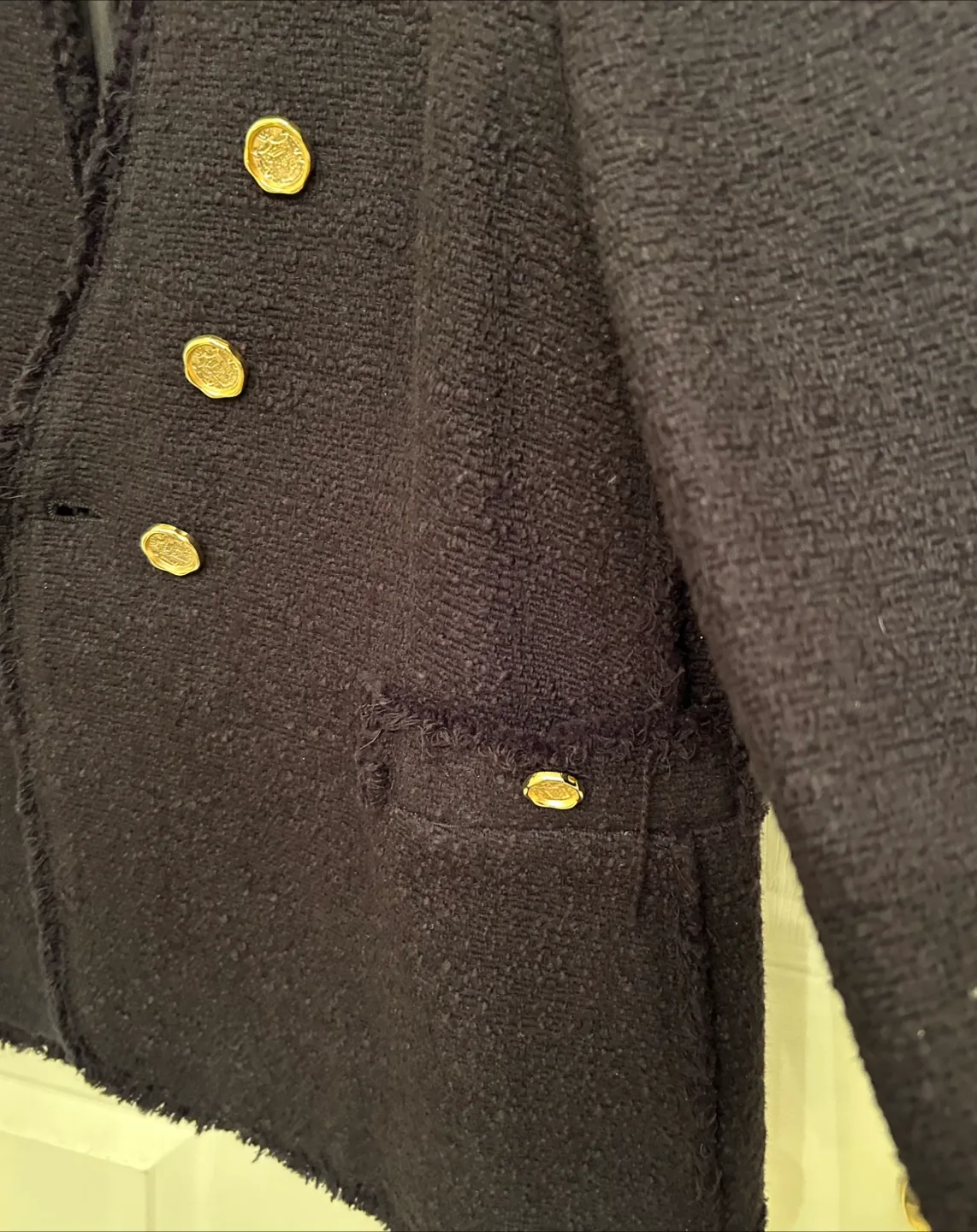 ZARA Black Tweed Blazer - Brand New! image indicator(5)